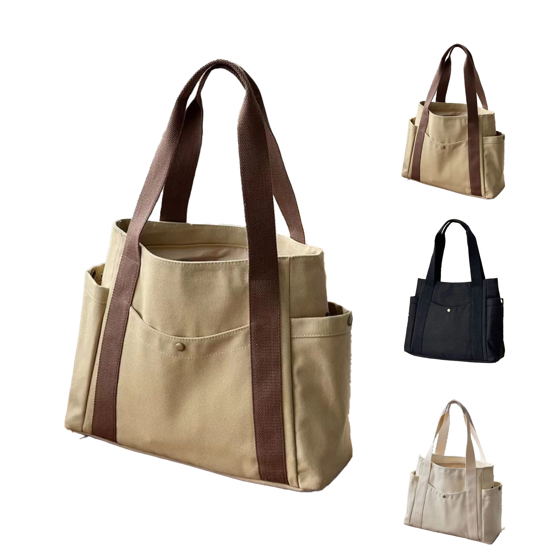 Women Canvas Tote Handbags Casual Shoulder Work Bag 2