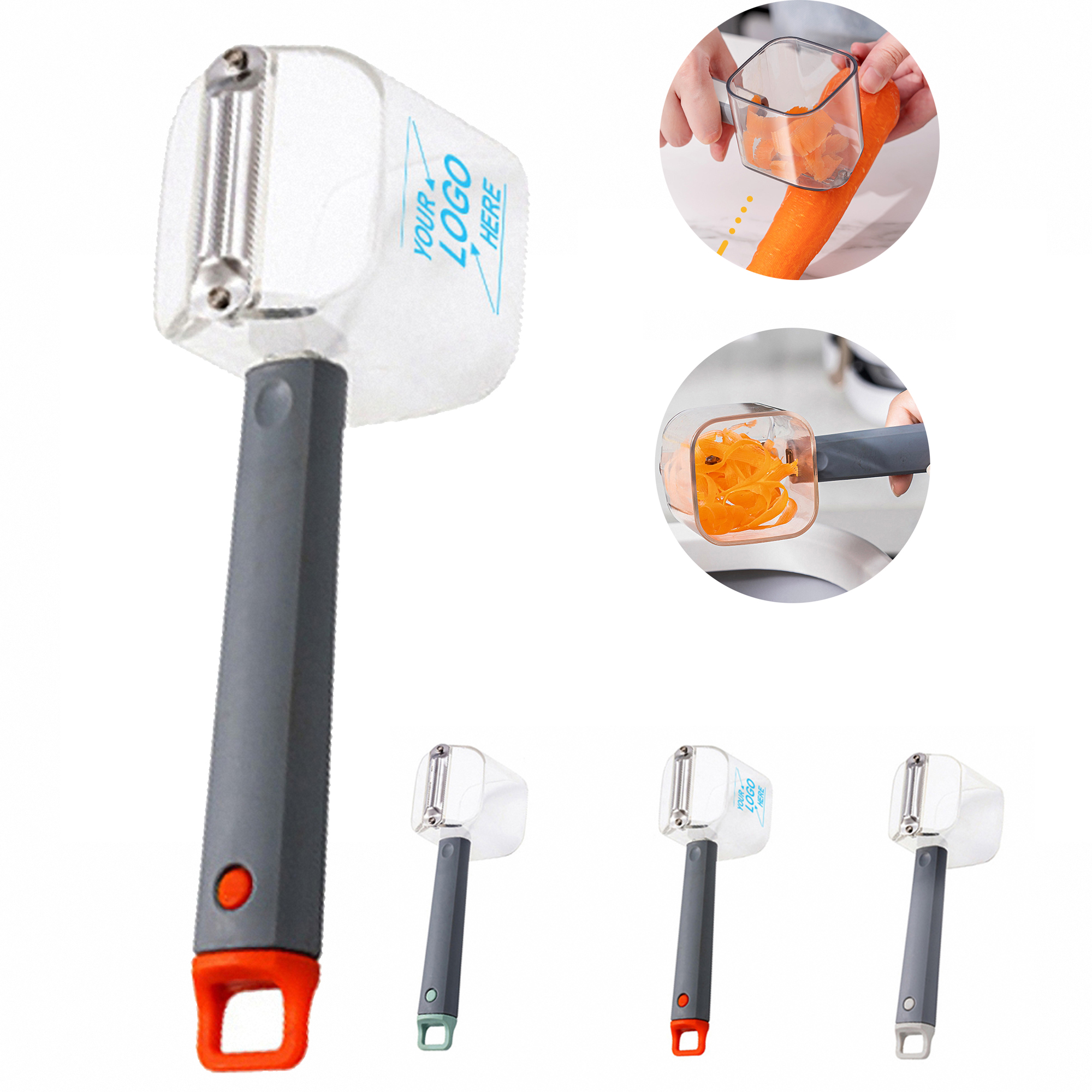 Multifunctional Vegetable and Fruit Peeler with Storage Container 2
