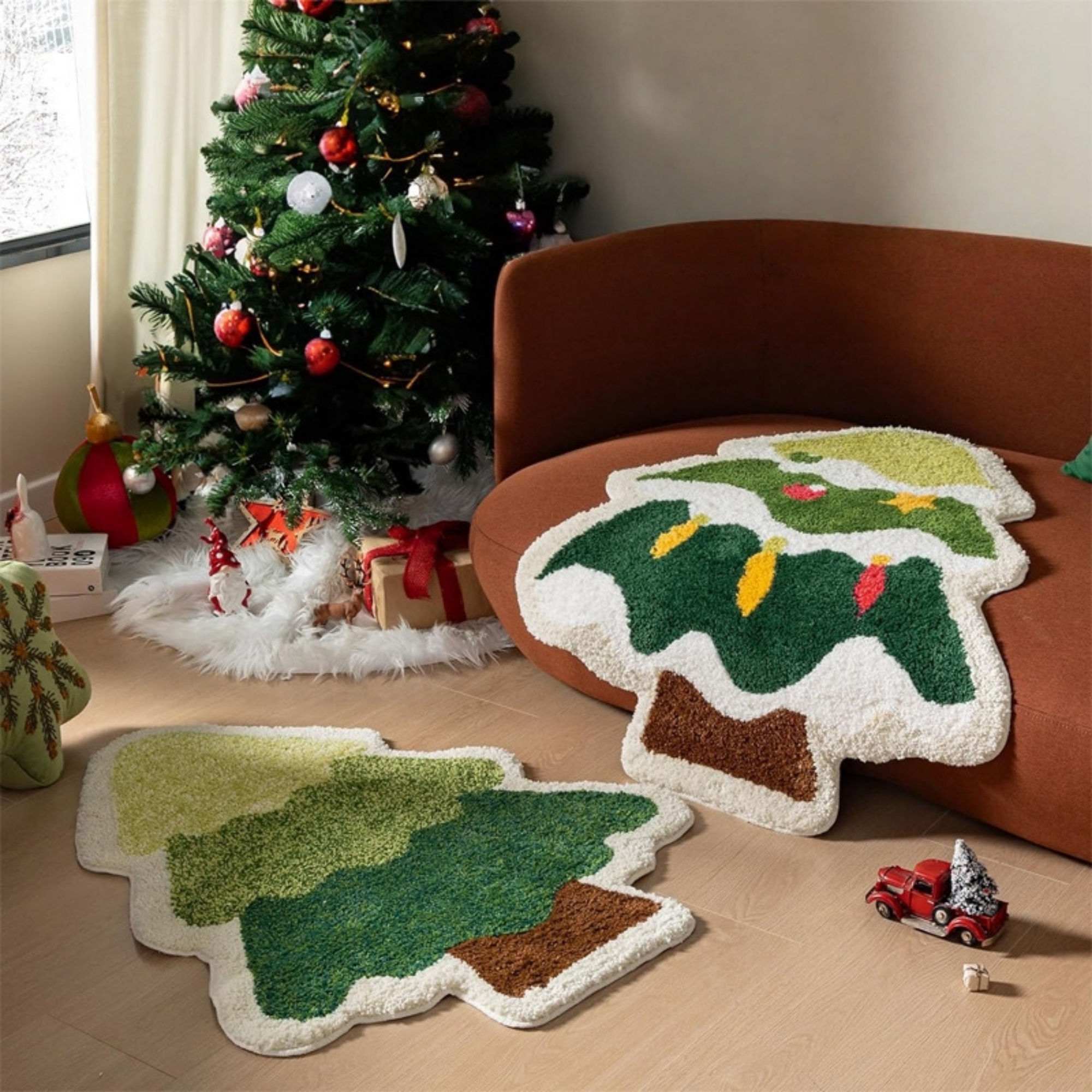 Crystal Velvet Christmas Mat Floor Rug 10