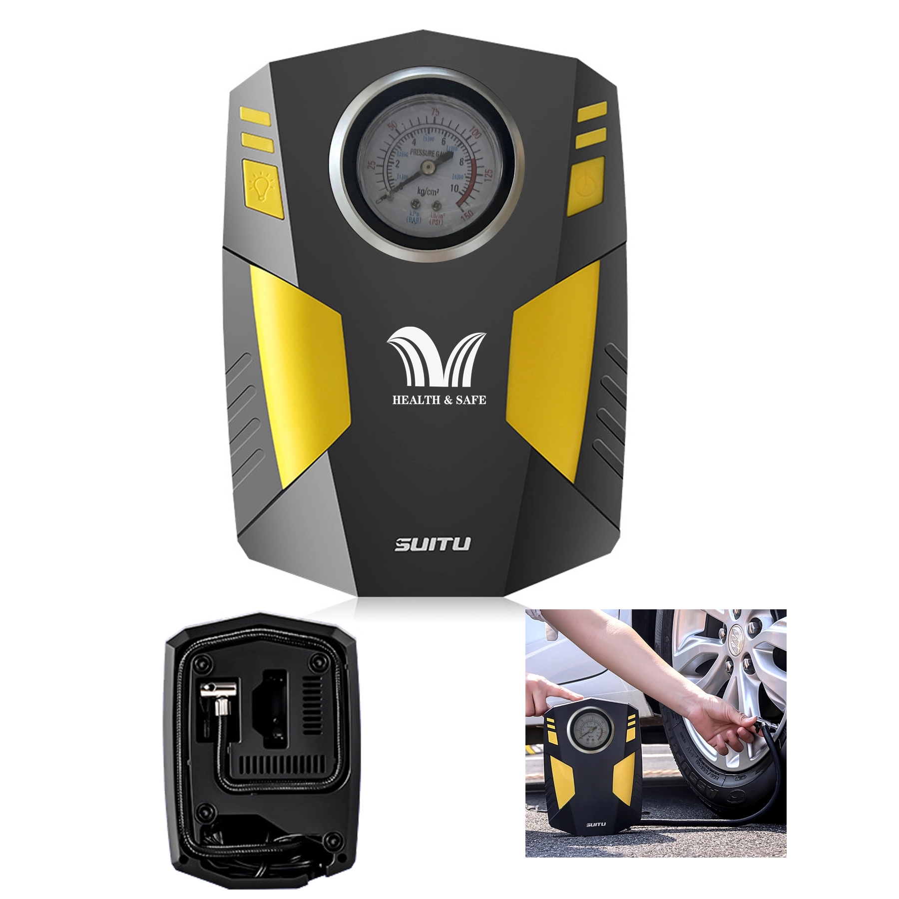 Tire Inflator Portable Air Compressor Electric Car Cigarette 5