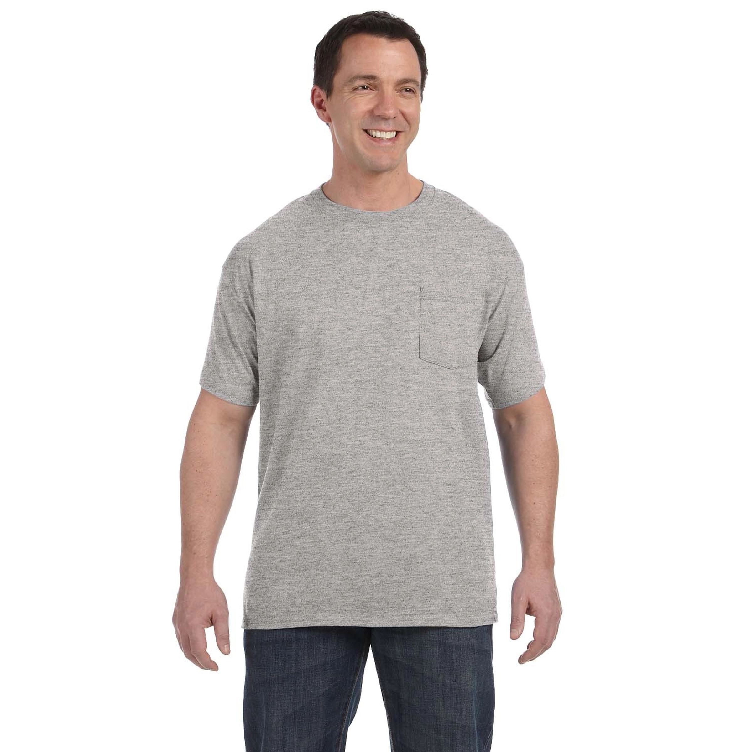 Hanes Men's 6.1 oz Tagless Pocket T-Shirt 11