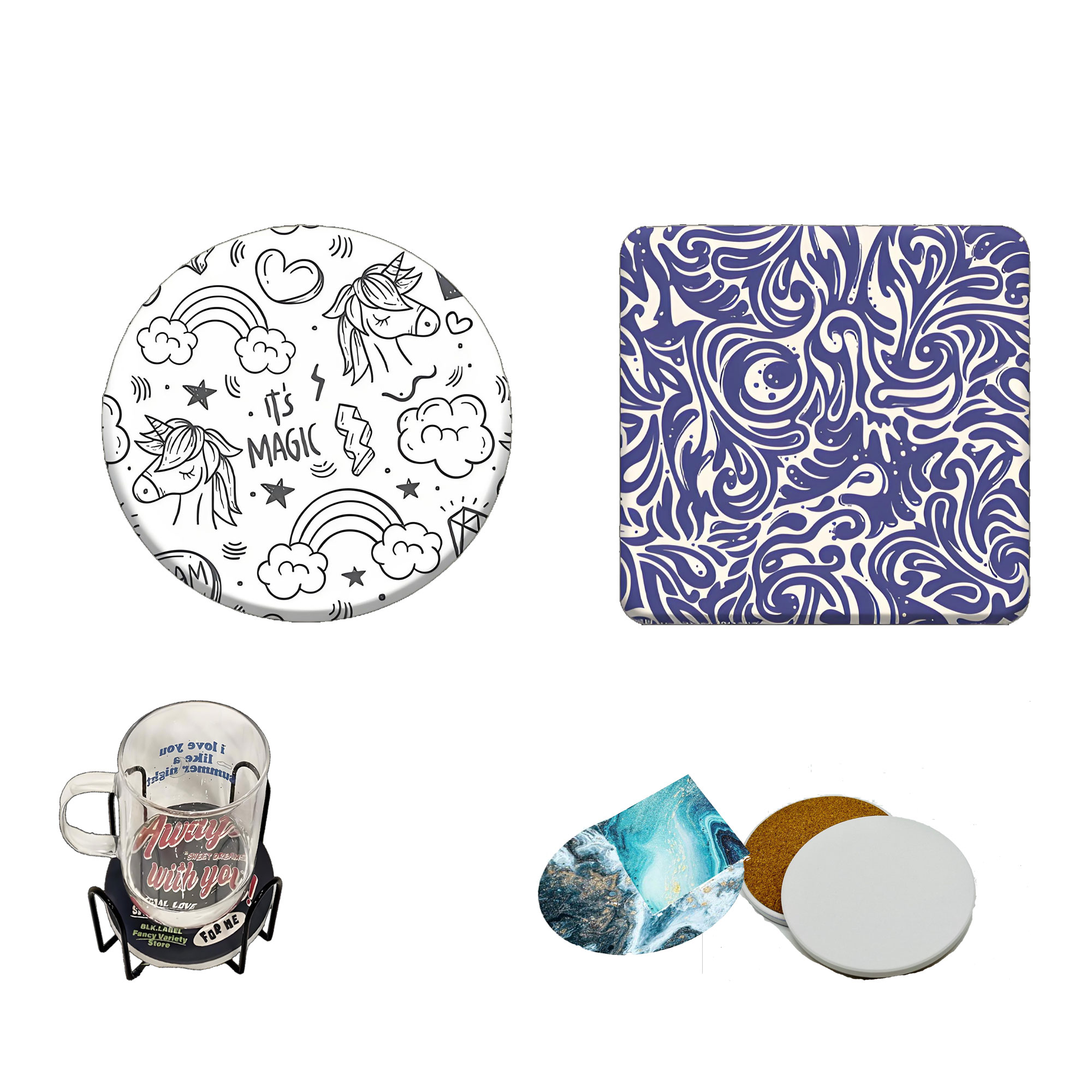 Ceramic Water Absorbing And Anti Slip Coaster 2