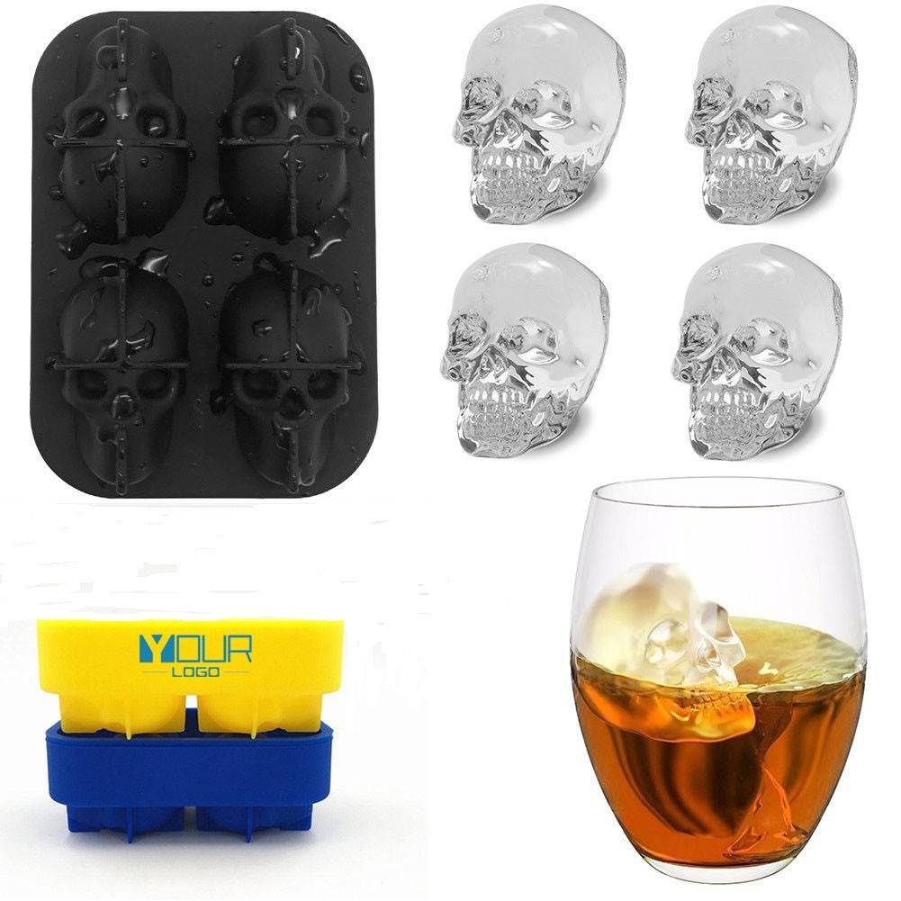 Silicone 3D Skull Ice Cube Mold Maker 4