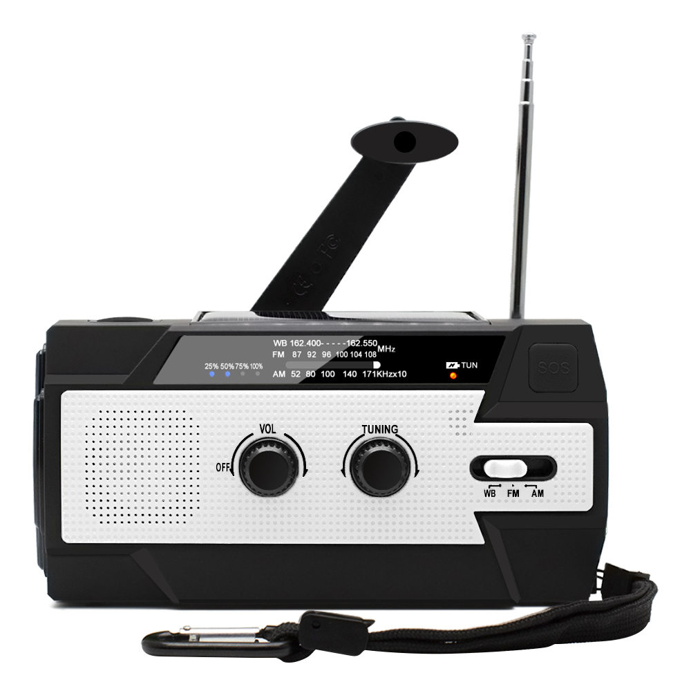 ResQ Emergency Hand Crank Radio – 4000mAh Power Bank, Solar, 1W Flashlight & Motion Sensor Lamp 1