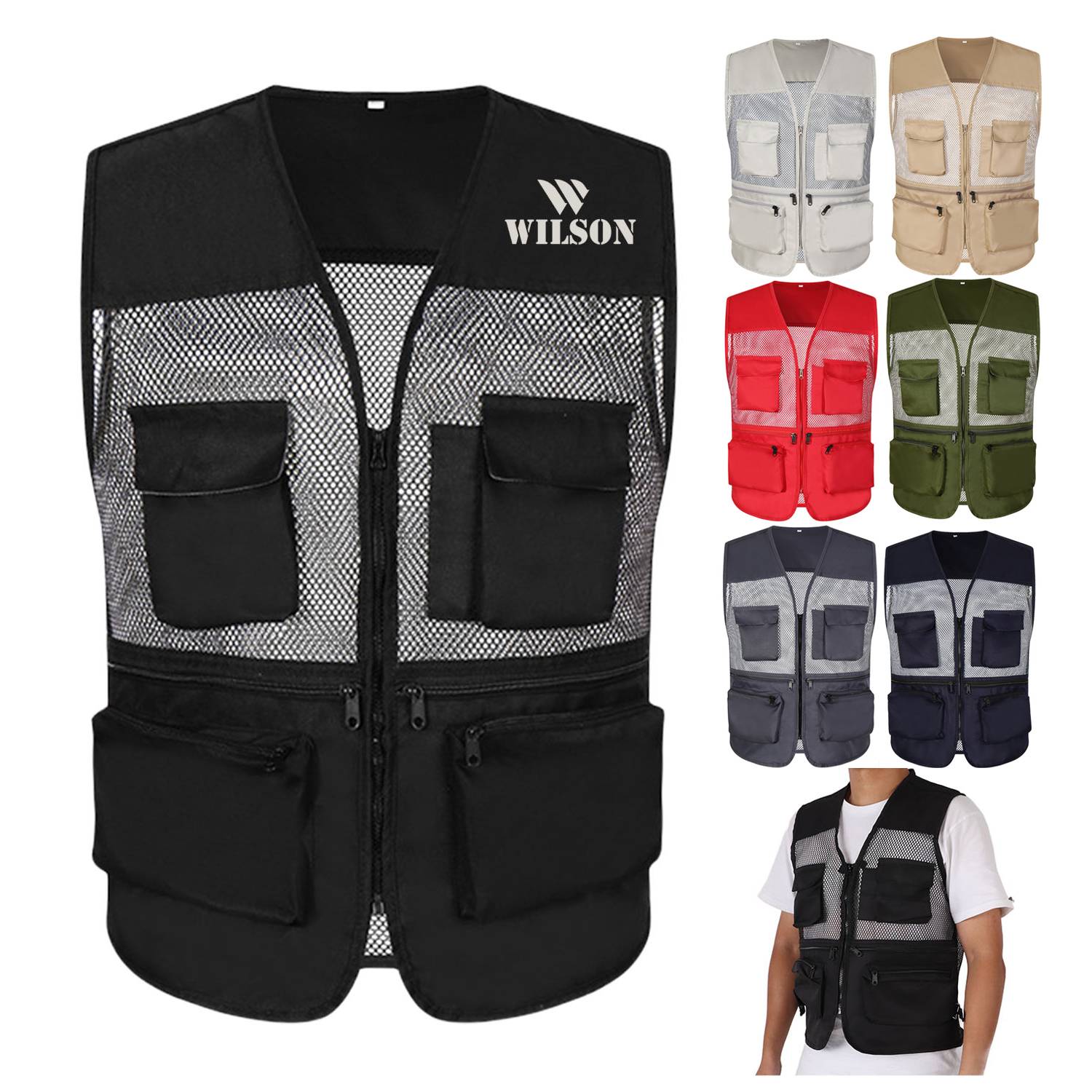 Multi Pocket Mesh Vest 2