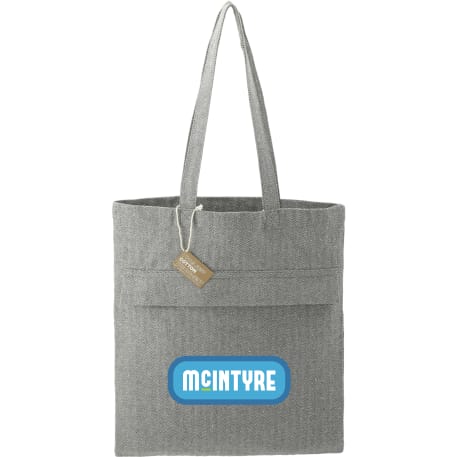 Recycled Cotton Herringbone Tote w/Zip Pocket 11