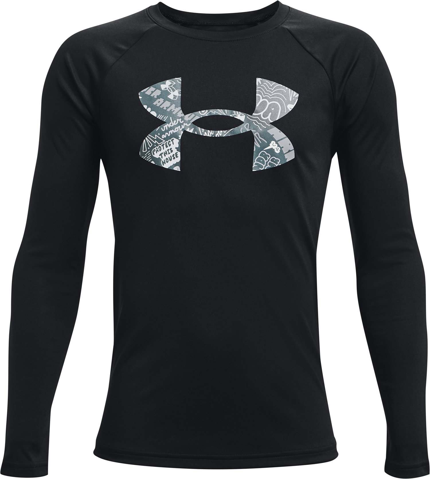 Boys' UA Tech Logo Fill Long Sleeve 10