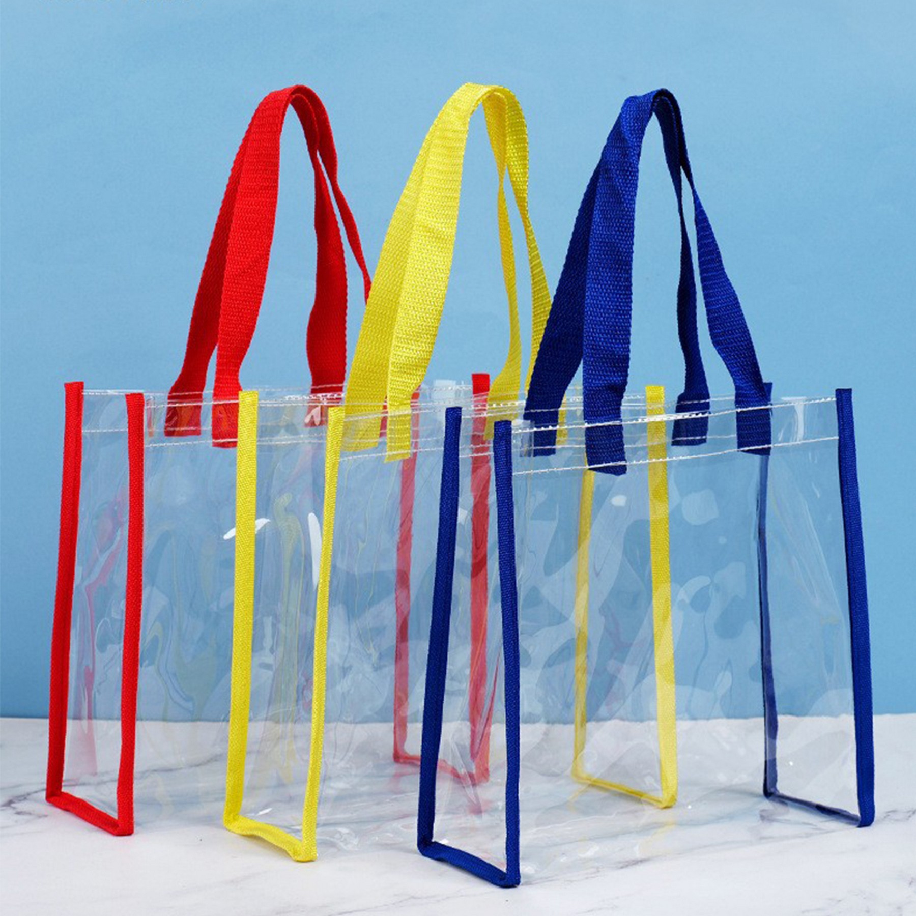 Stadium Approved Clear Transparent Pvc Tote Bag (12"X12"X6") 5