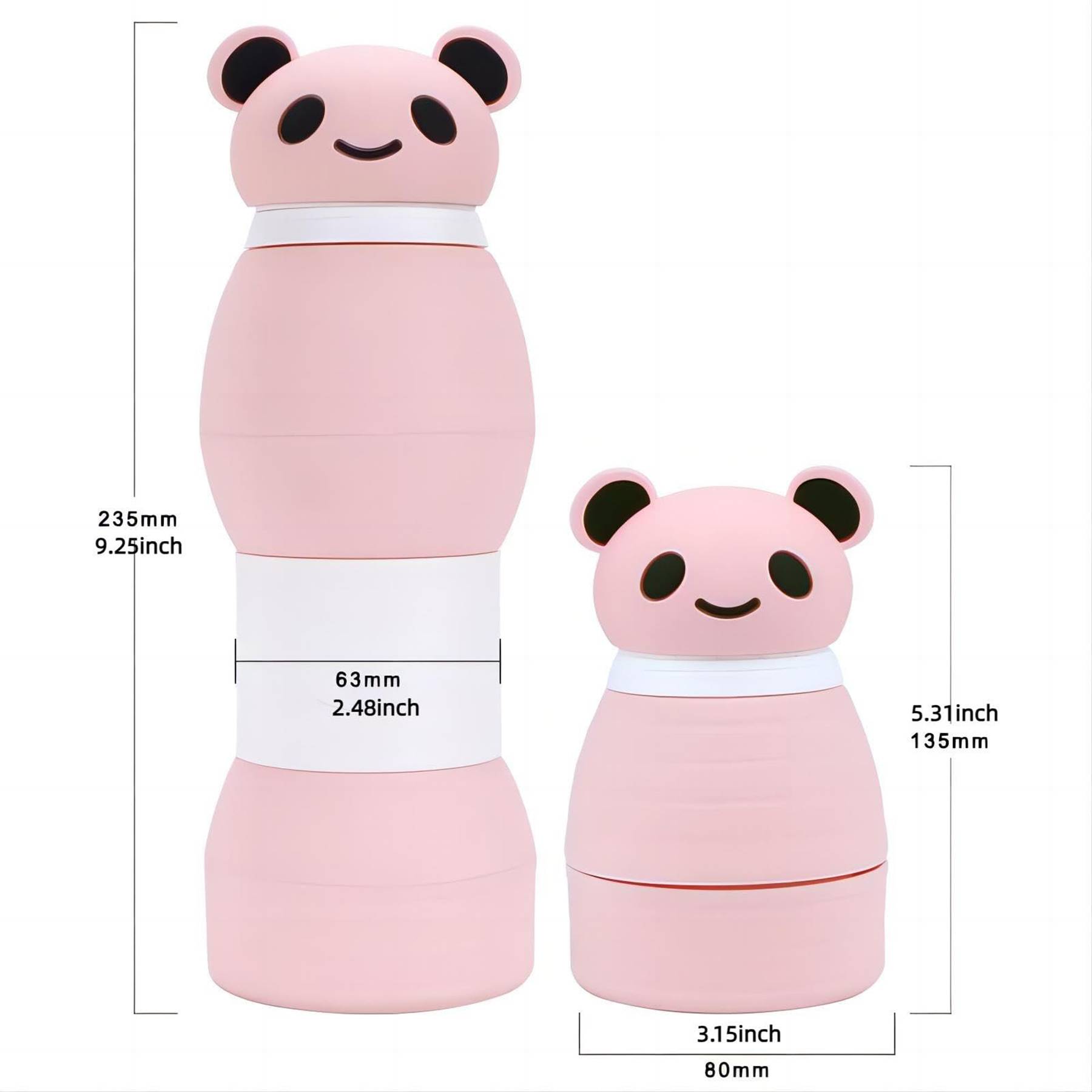 Foldable Cartoon Silicone Water Bottle 5