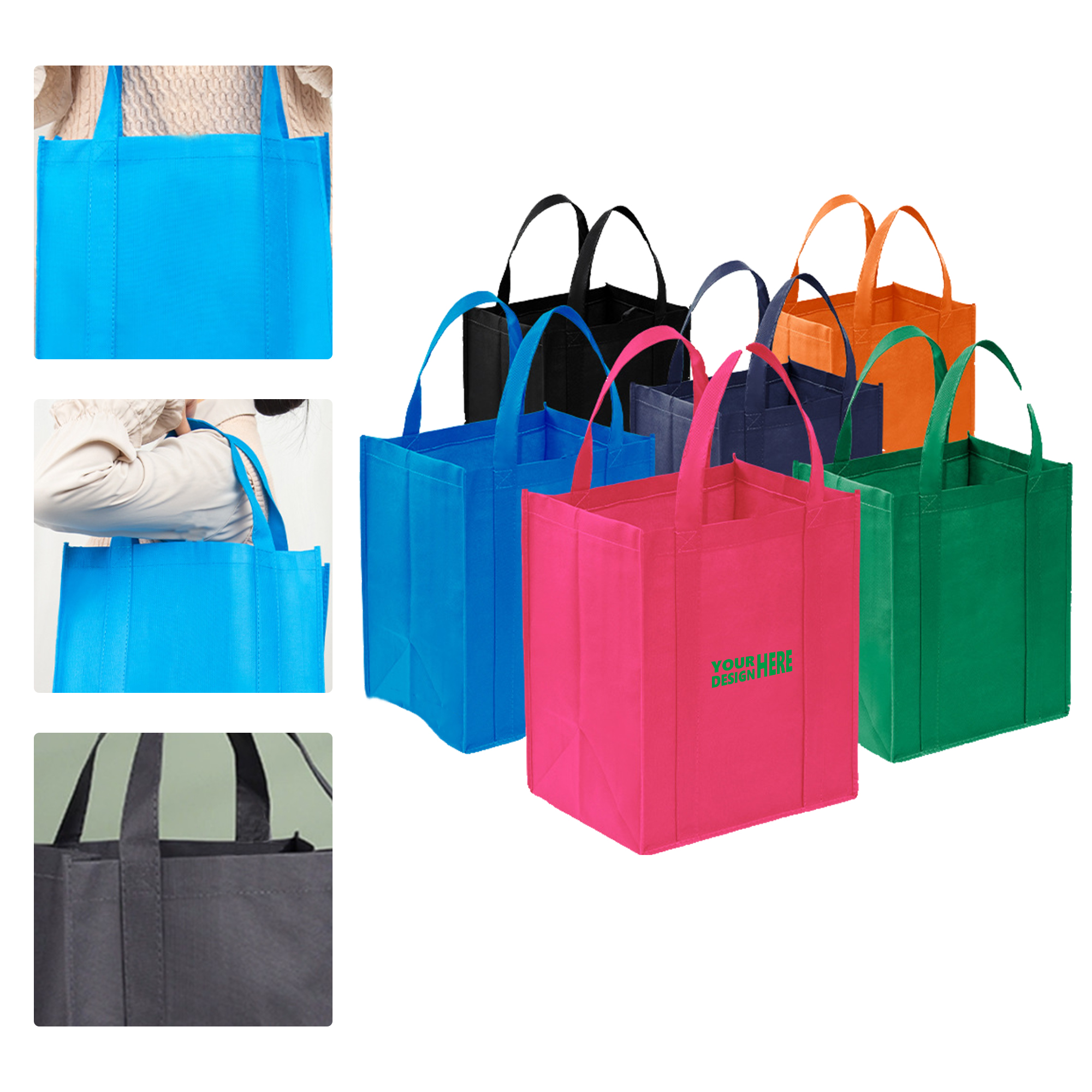 MOQ 50 Custom Logo Tote Bag Advertising Promotional Shopping Bag 1