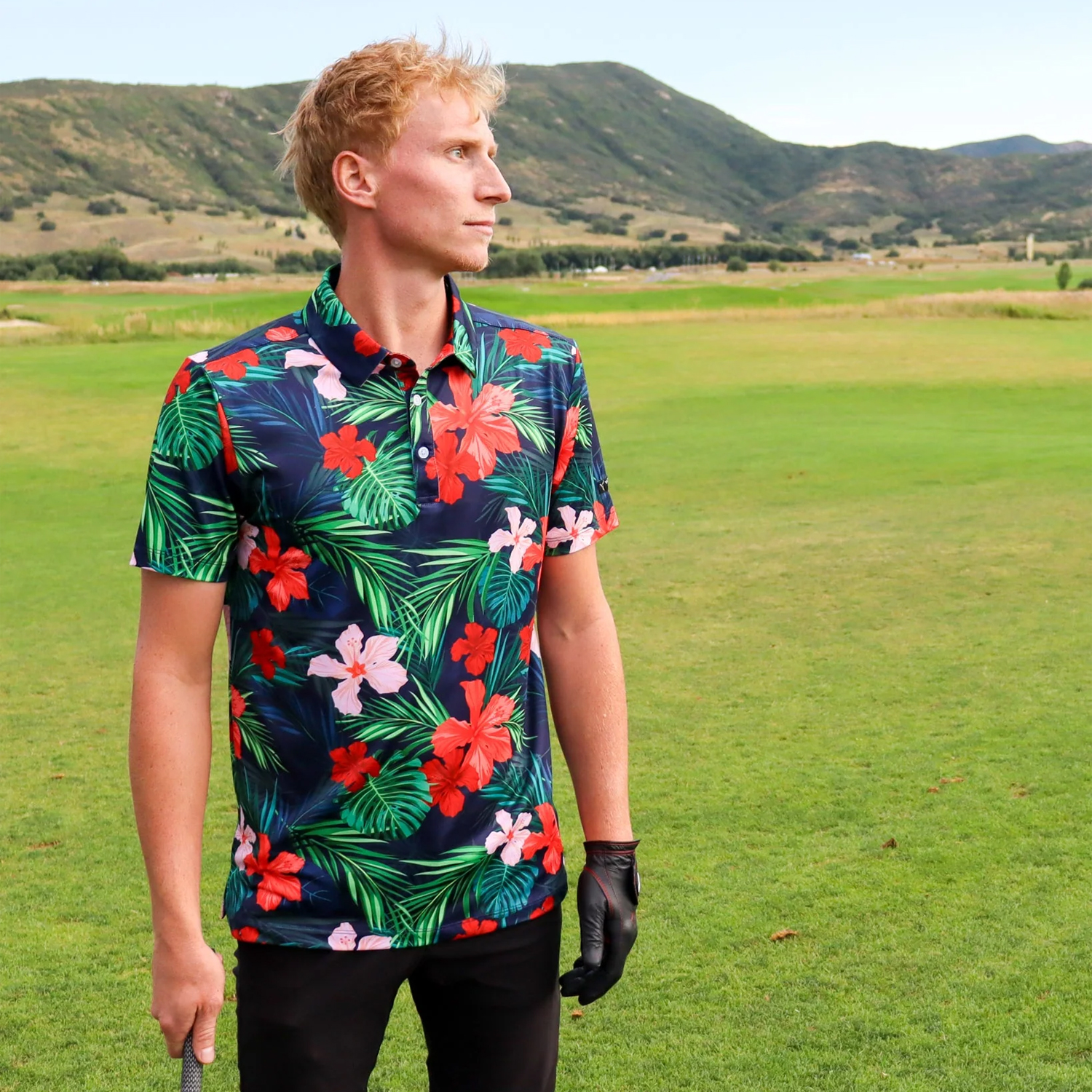 YATTA Golf® Blossom Men's Polo Shirt, Srixon® Golf Balls & Pitchfix® Icon Divot Tool Gift Set 6