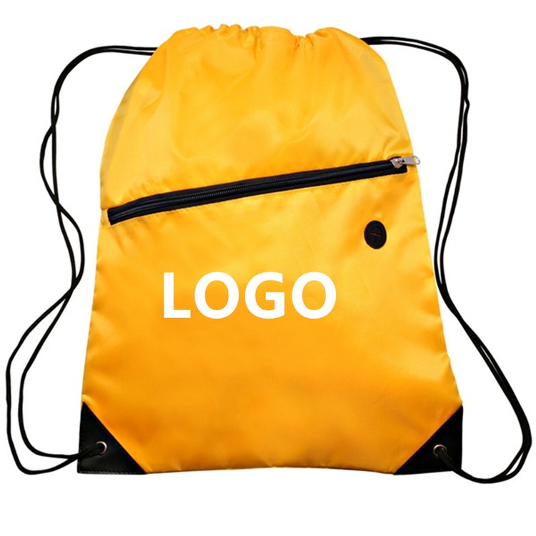 Sports drawstring Backpacks with zipper 2
