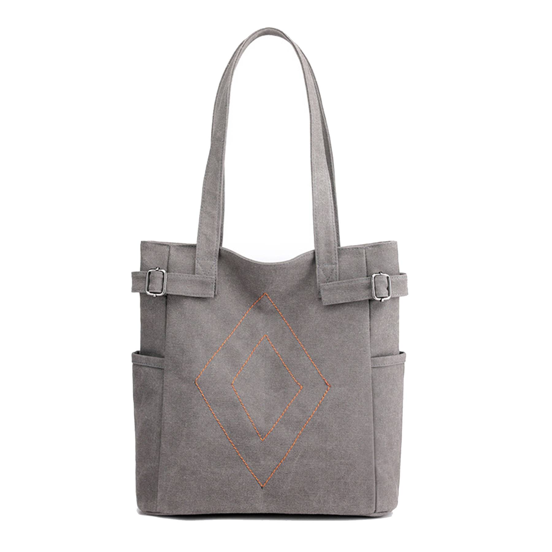 Large Capacity Canvas Shoulder Tote Bag for women, custom tote bag with logo imprint 9