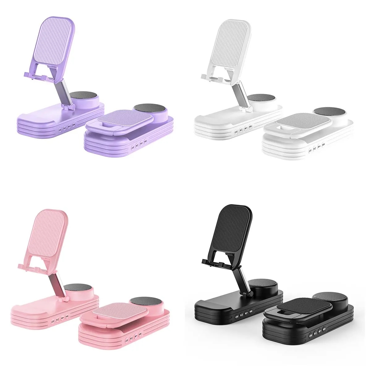 2 In 1 Folding Lifting Phone Stand Desktop Speaker 1800mAh 3
