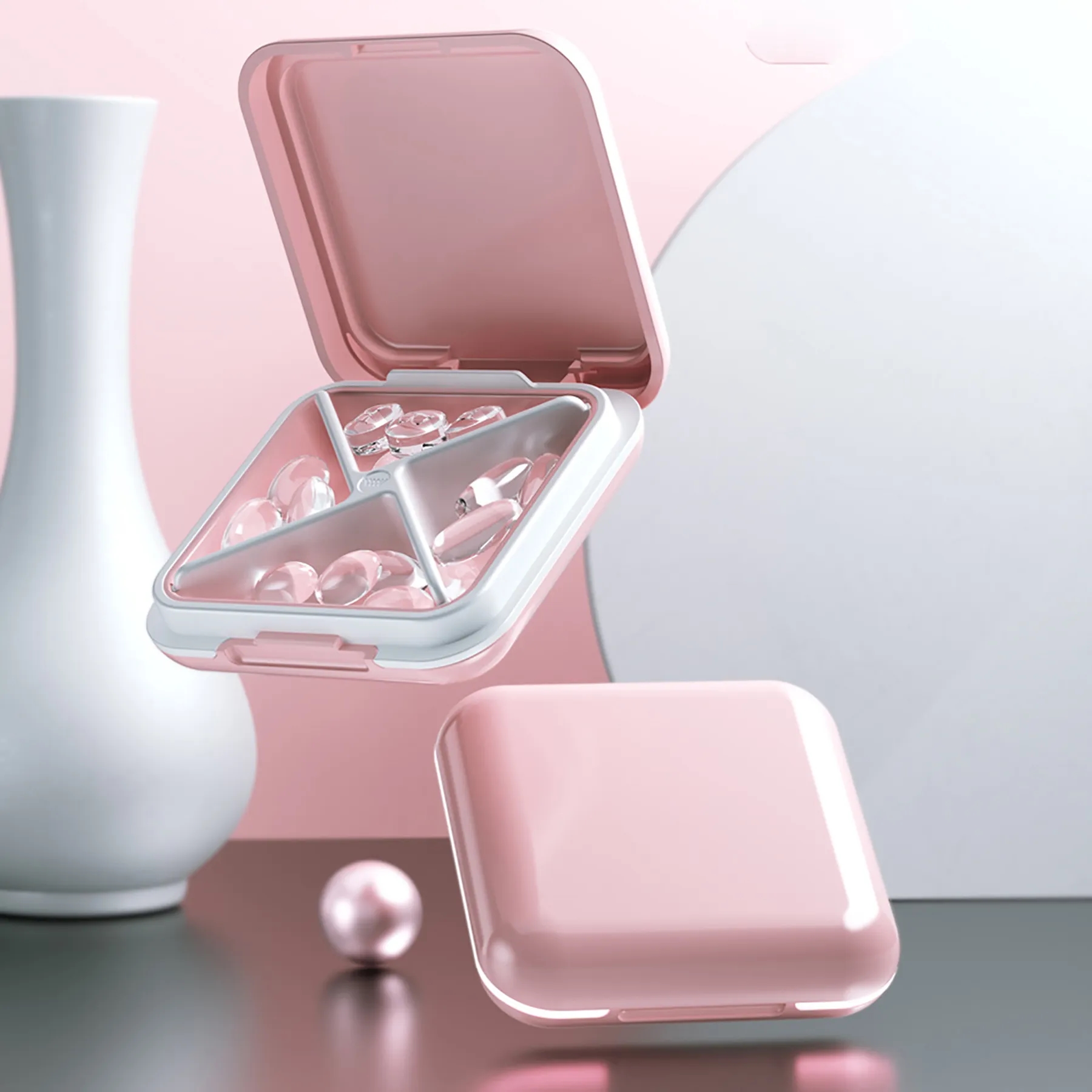 Pill Holder for Purse Waterproof Compact Medicine Organizer 2