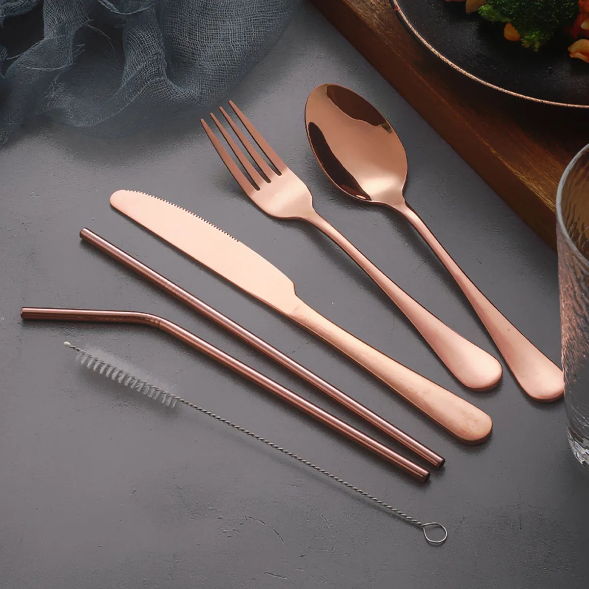 6-Piece Stainless Steel Outdoor Camping Cutlery Set Flatware 2