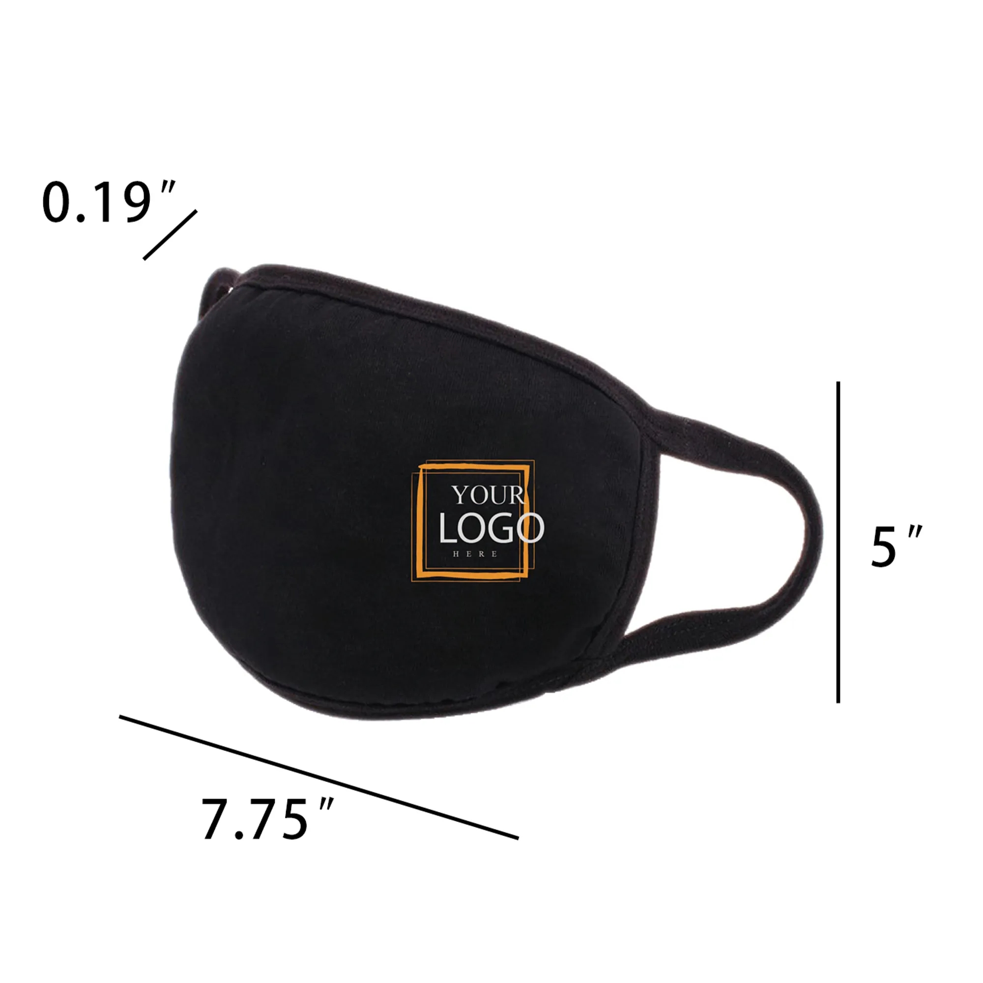 Custom Printed 3-Layer Cotton Blend Face Mask 2