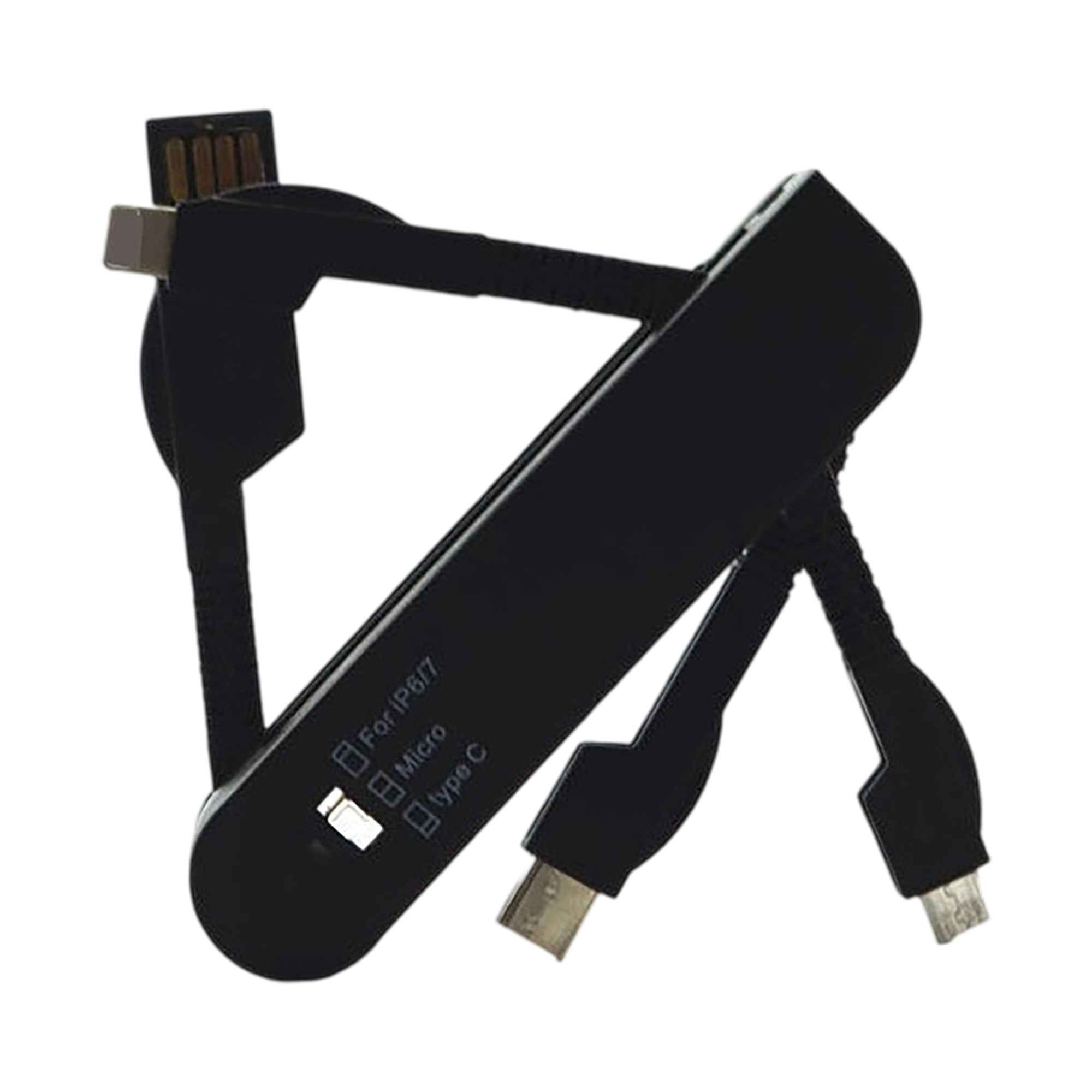 Portable Three In One Charging Lead Foldable 1" x 0.95" x 3.55" 5