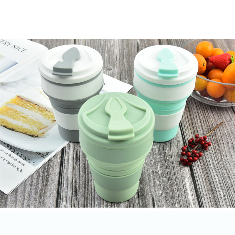 500ML Silicone Collapsible Cup Foldable Mug Portable Camping Cup 13