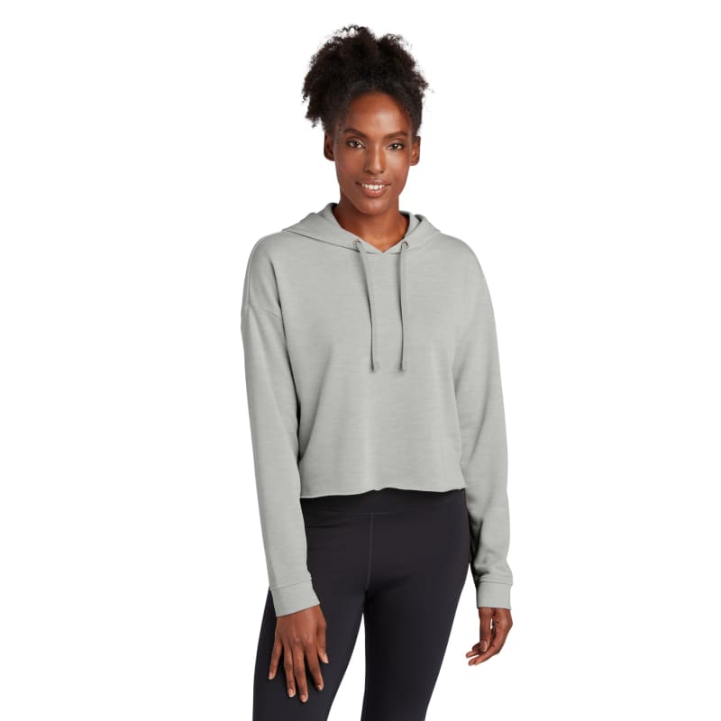 Sport-Tek Women's PosiCharge Tri-Blend Wicking Fleece Crop Hooded Pullover, custom hoodie or sweatshirt with logo imprint 32