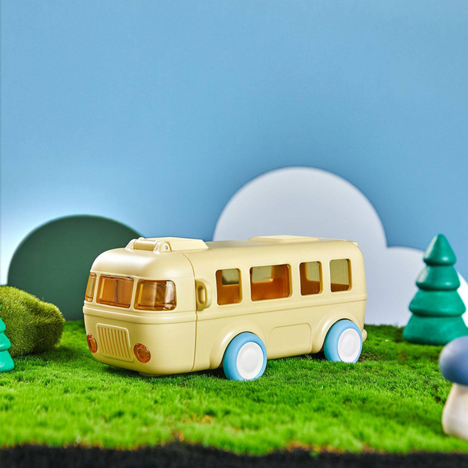 Summer Cute Bus Water Bottle w/ Shoulder Strap 2