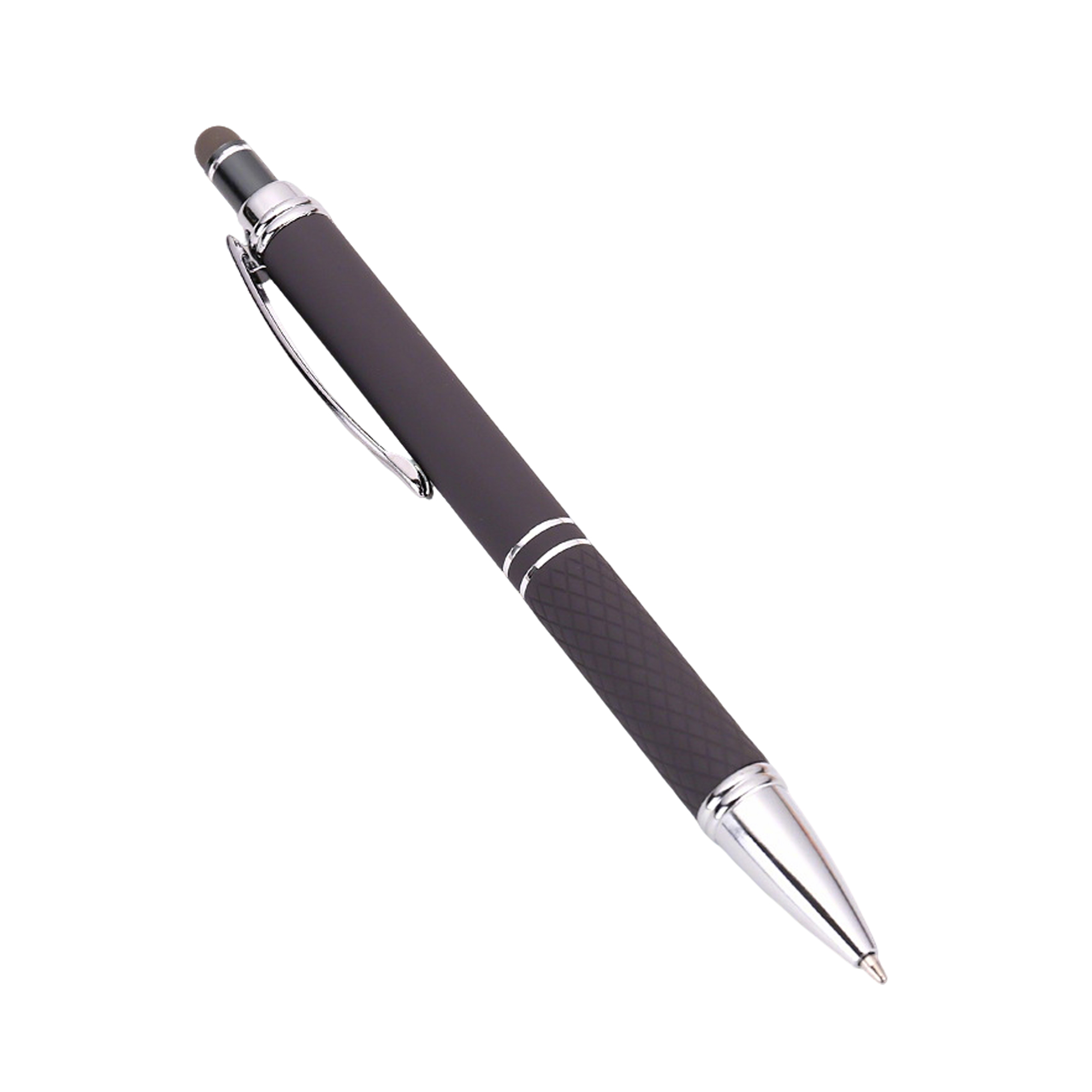 Metallic Stylus Ballpoint Pen With Soft Touch 5.5" Length 13