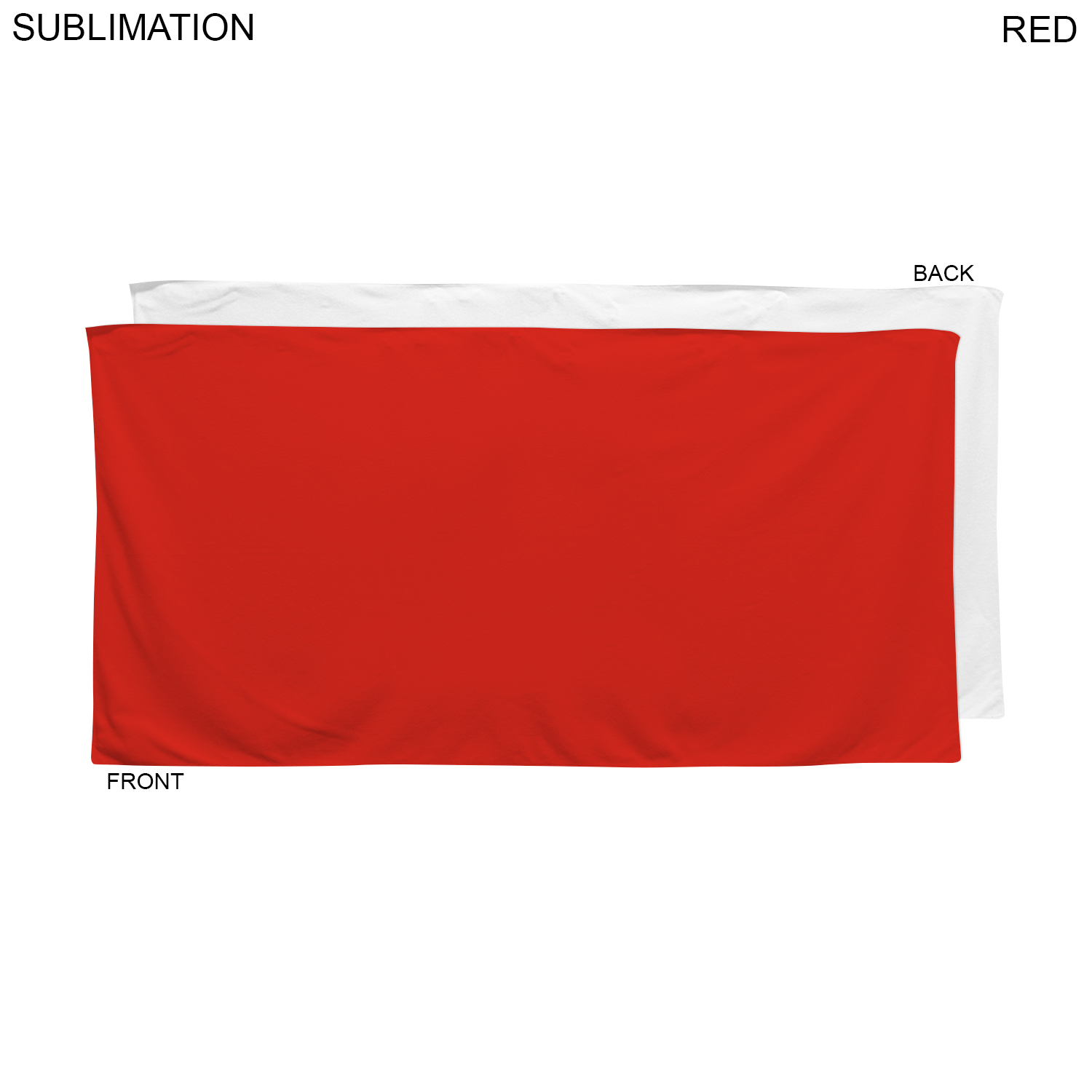 24 Hr Express Ship - Colored Plush Velour Terry Cotton Blend Beach Pool Towel, 24x48, Sublimated 10