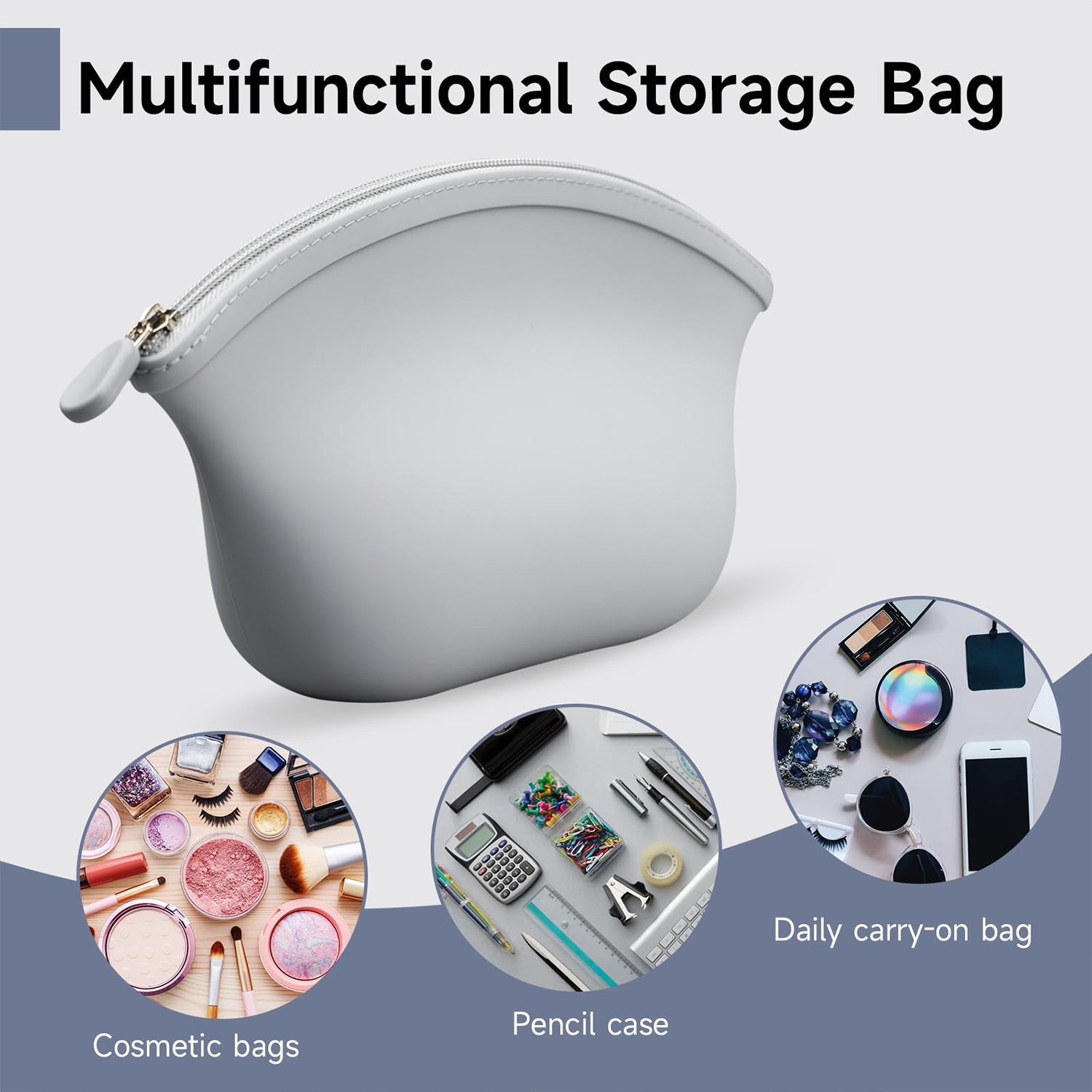 Waterproof Travel Silicone Cosmetic Makeup Bag 4