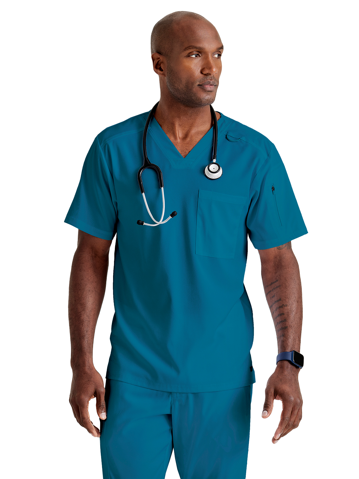 Grey's Anatomy Spandex Stretch - Men's Two-Pocket V-Neck Murphy Scrub Top 31