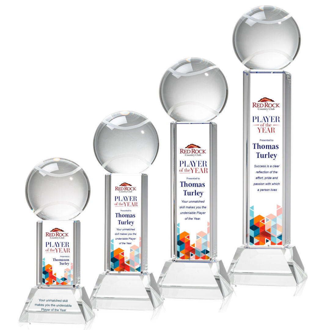Tennis Ball VividPrint™ Award on Stowe - Clear