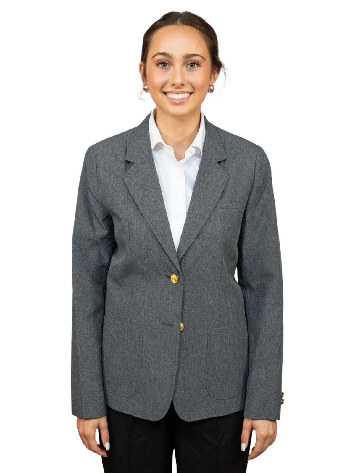 Executive Apparel - Women's 6-Pocket Single-Breasted Heather Blazer