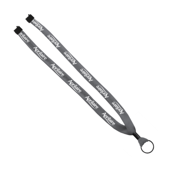 5/8" Polyester Shoelace Lanyard with Metal Crimp & Split-Ring 50