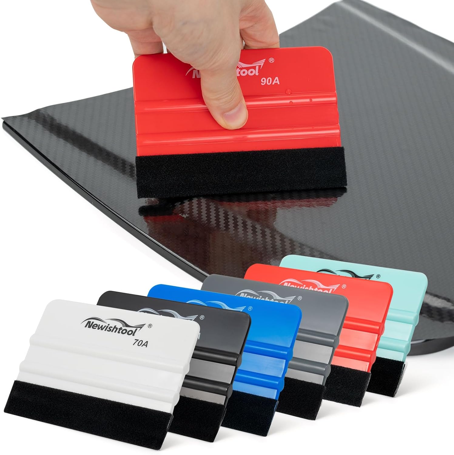Plastic Felt Edge Vinyl Squeegee / Graphic Decal Scraper Applicator Tool 2