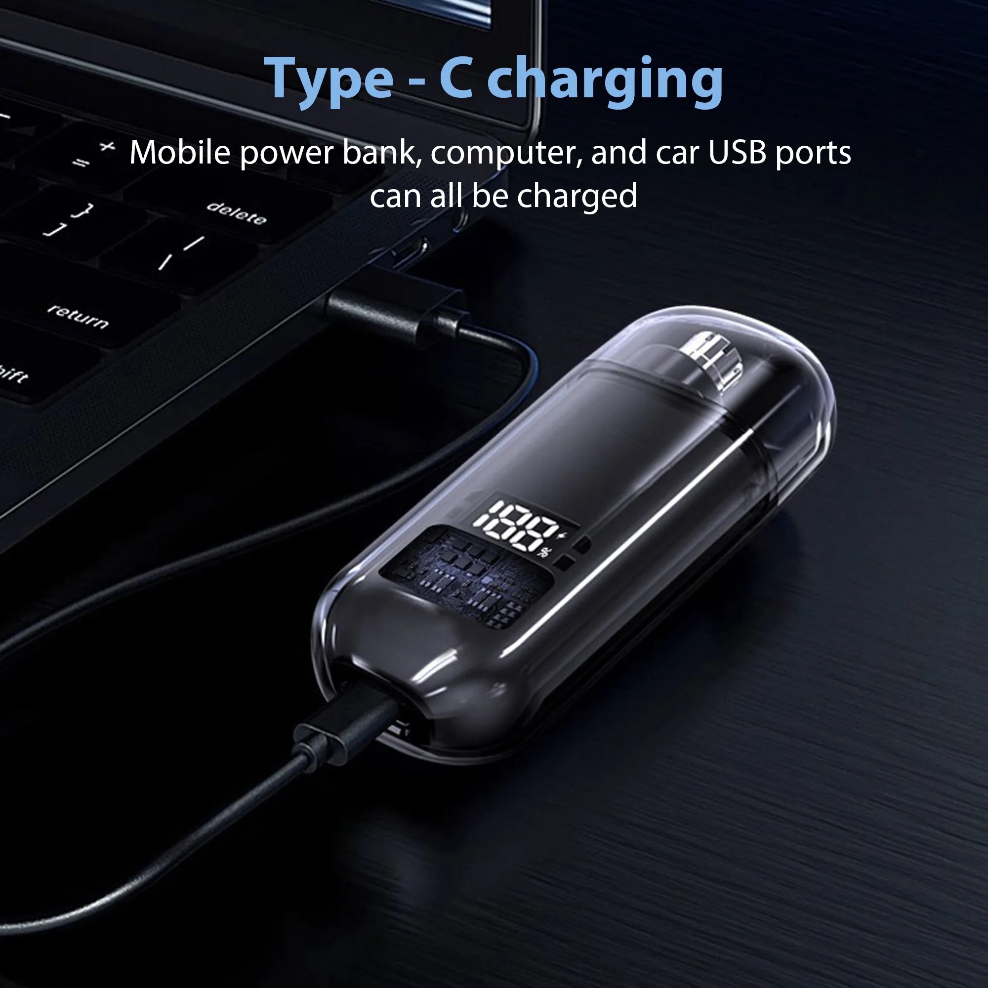 Rechargeable Hair Trimmer With Battery Indicator 2