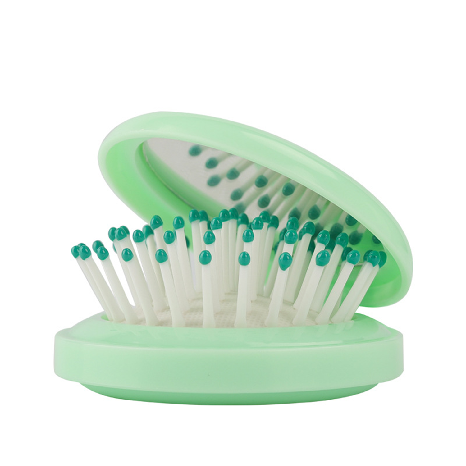 Round Folding Hair Brush with Mirror 3