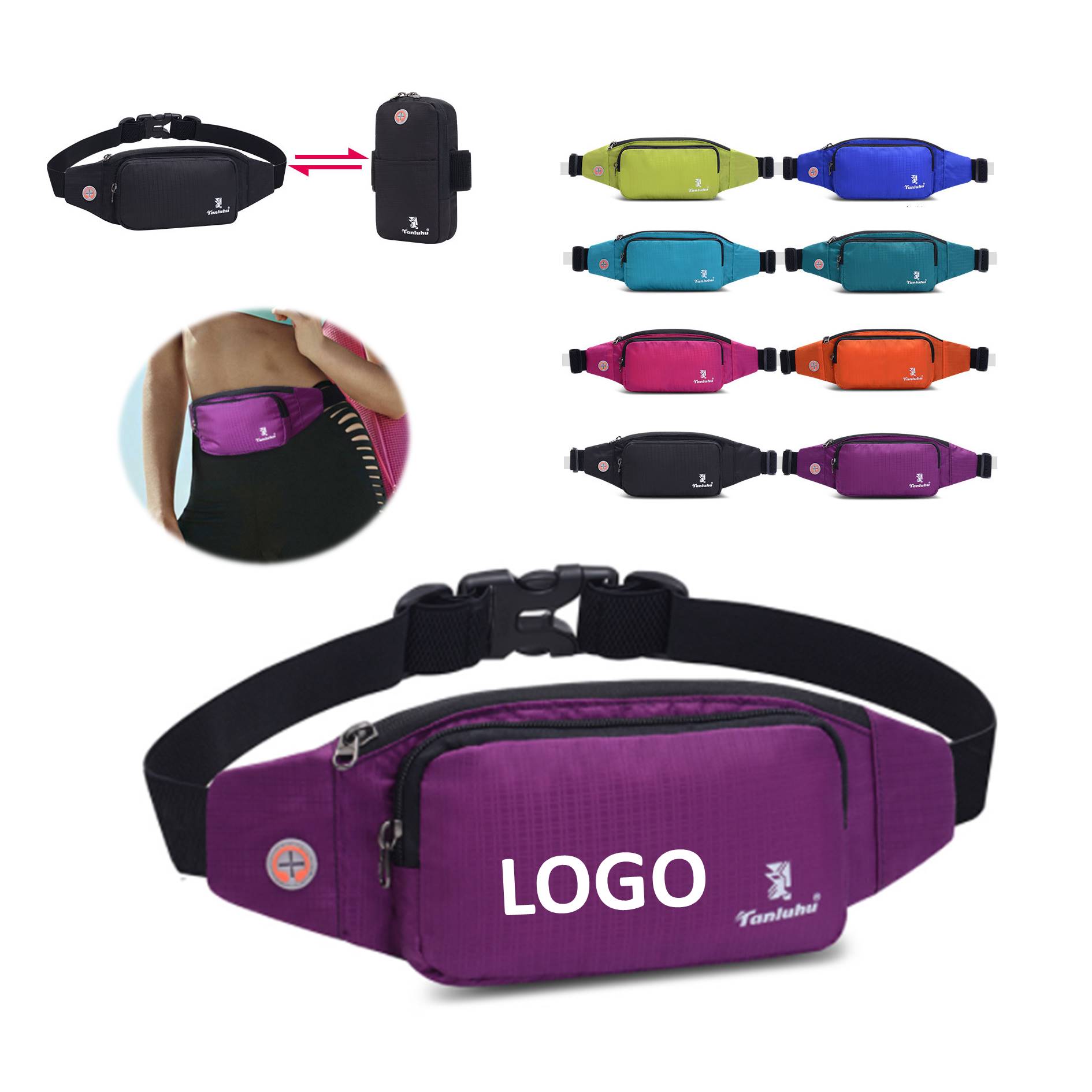 Outdoor Fitness Armbands Phone Waist Bag 2