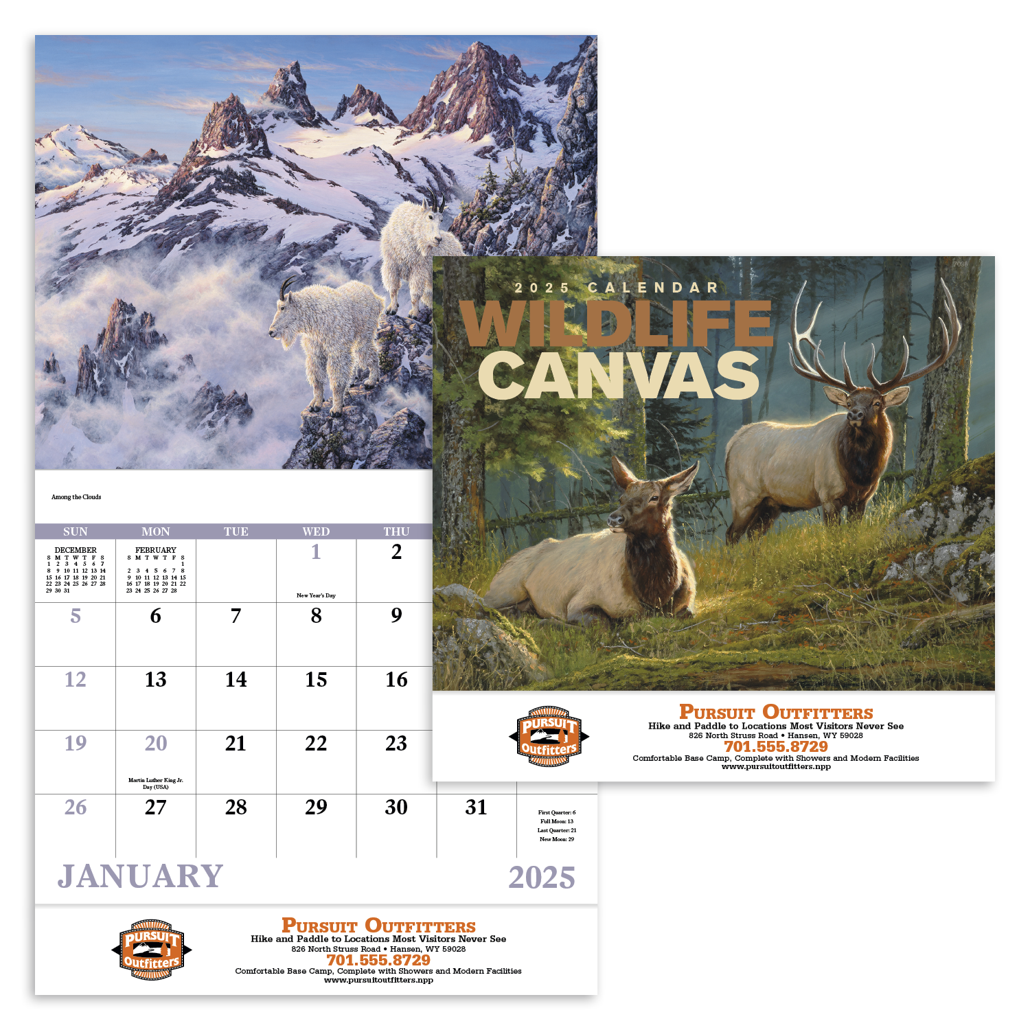 Good Value™ Wildlife Canvas - Stapled Calendar 48