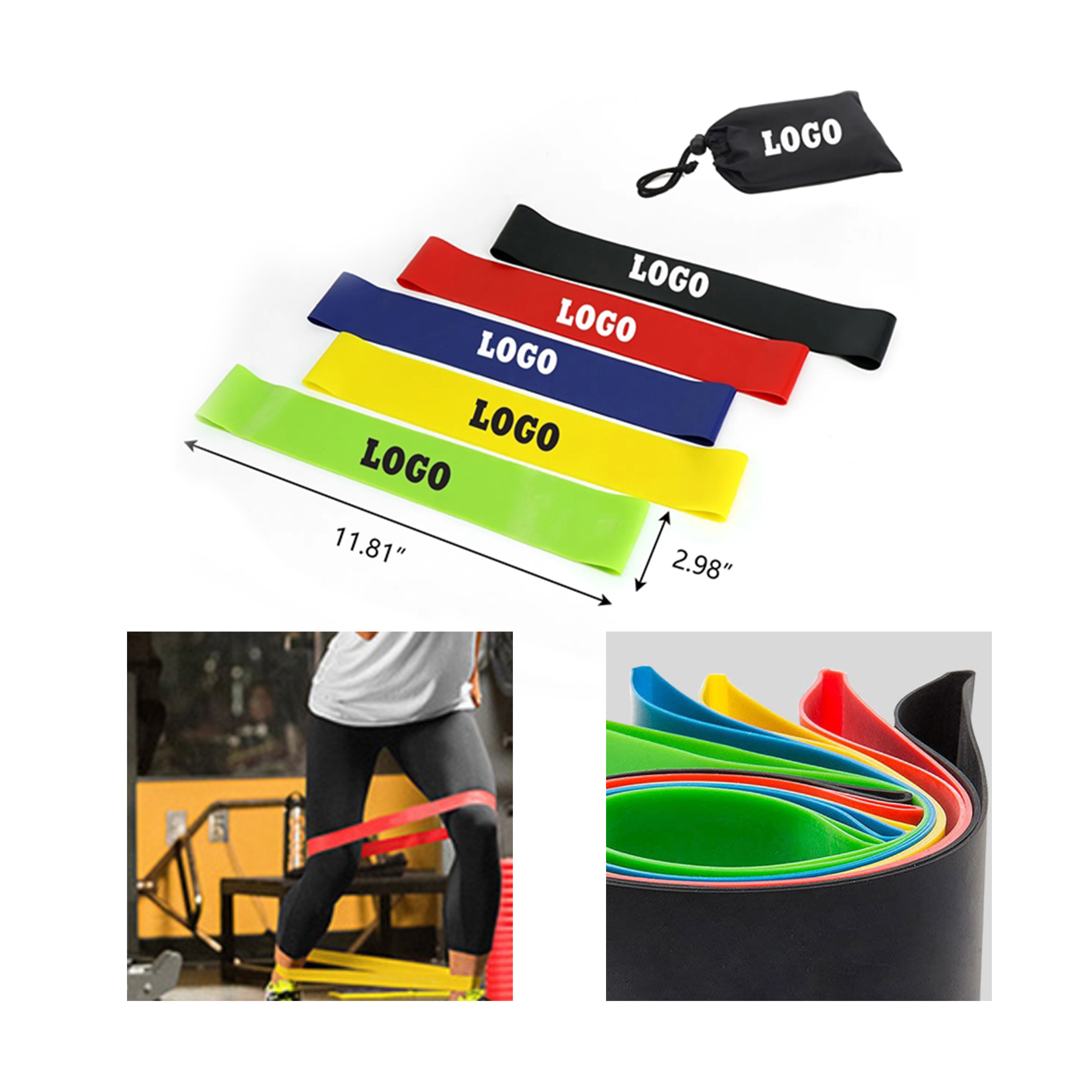 High - Quality 5 - Levels Resistance Bands Exercise Kit with Included Carry Bag 2
