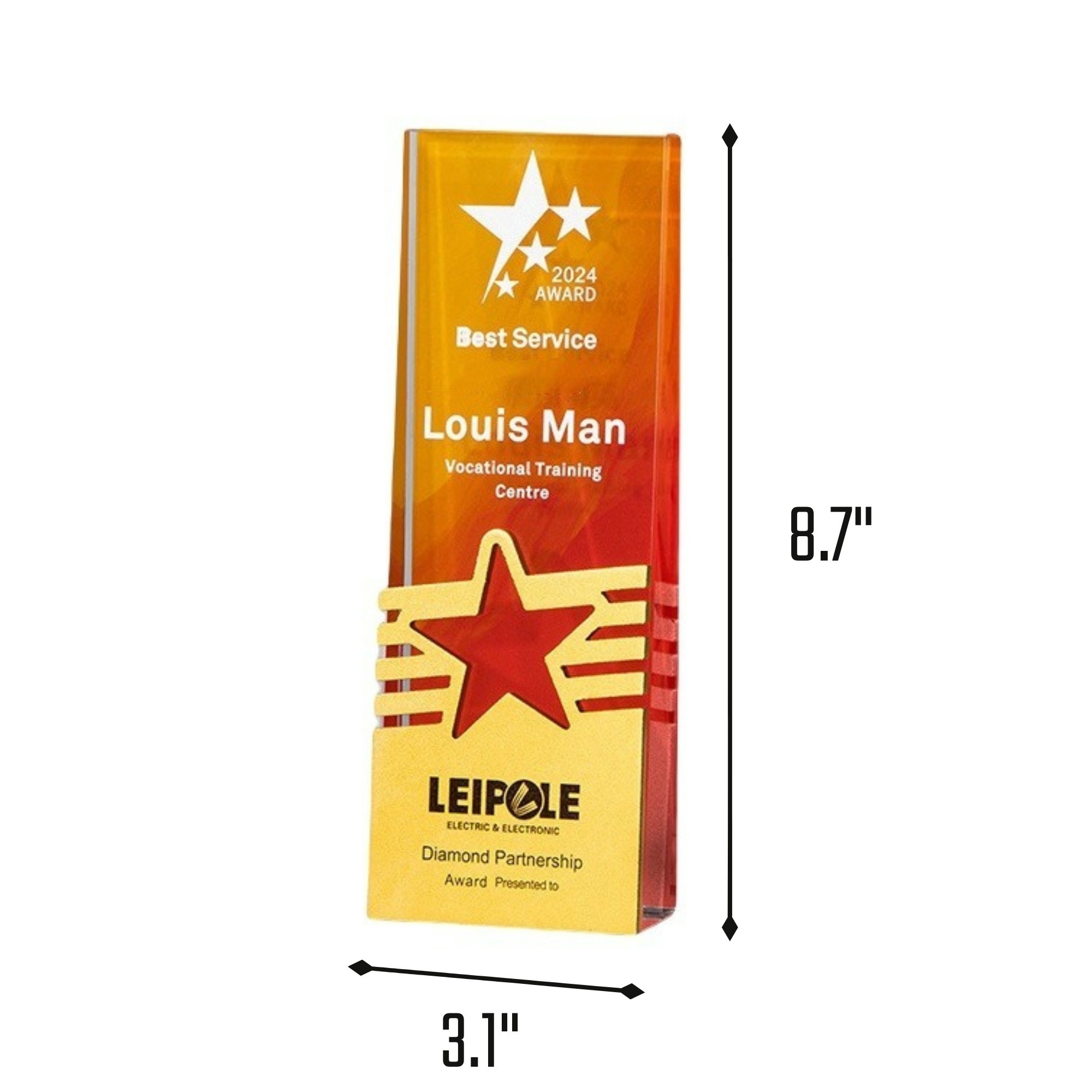 Starlight Crystal Award Trophy 3