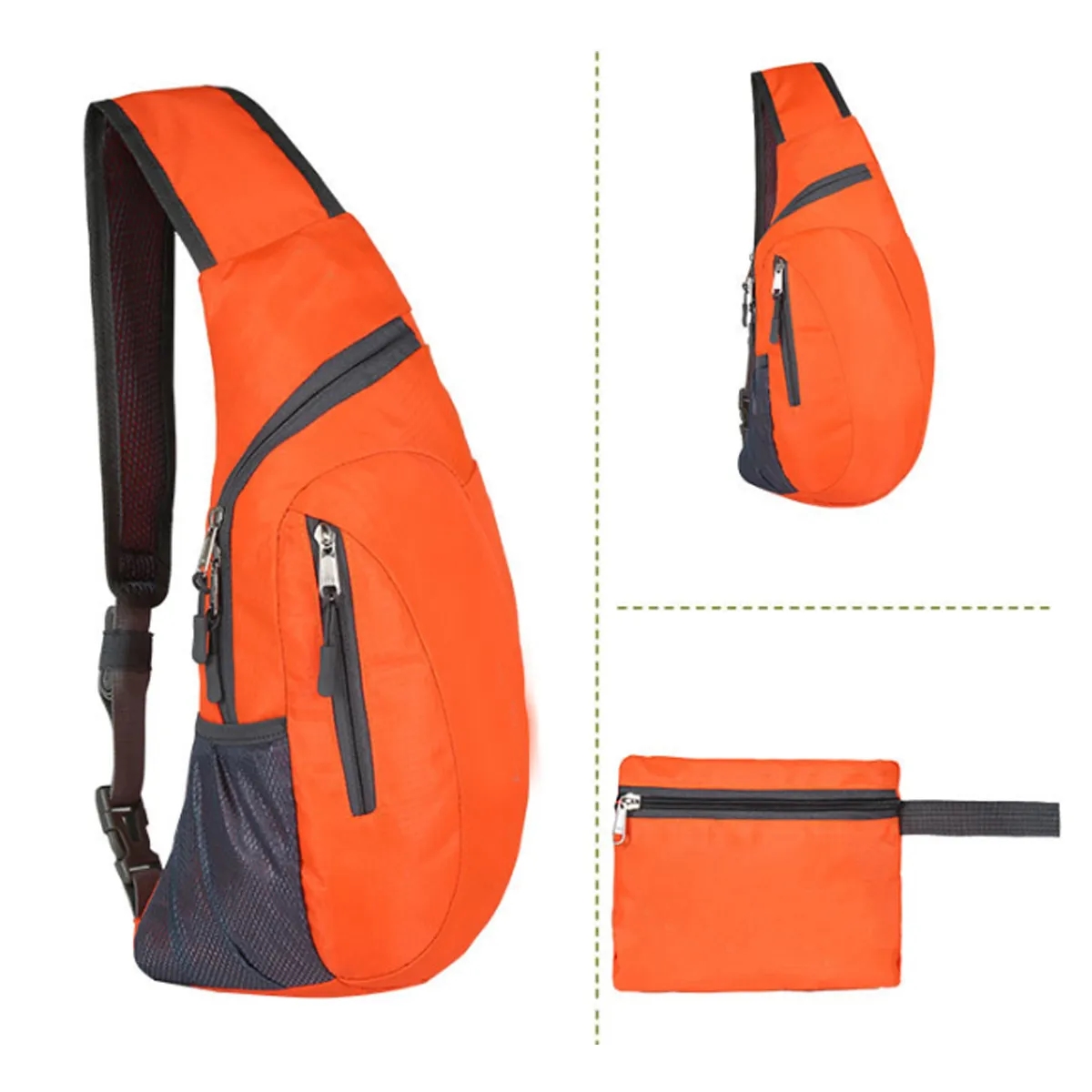 Customizable foldable Crossbody Sling Bag for Travel Outdoor 4