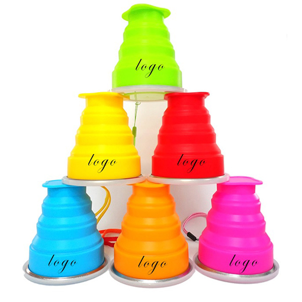 6Oz Collapsible Silicone Water  Travel Folding Cup Mug 3