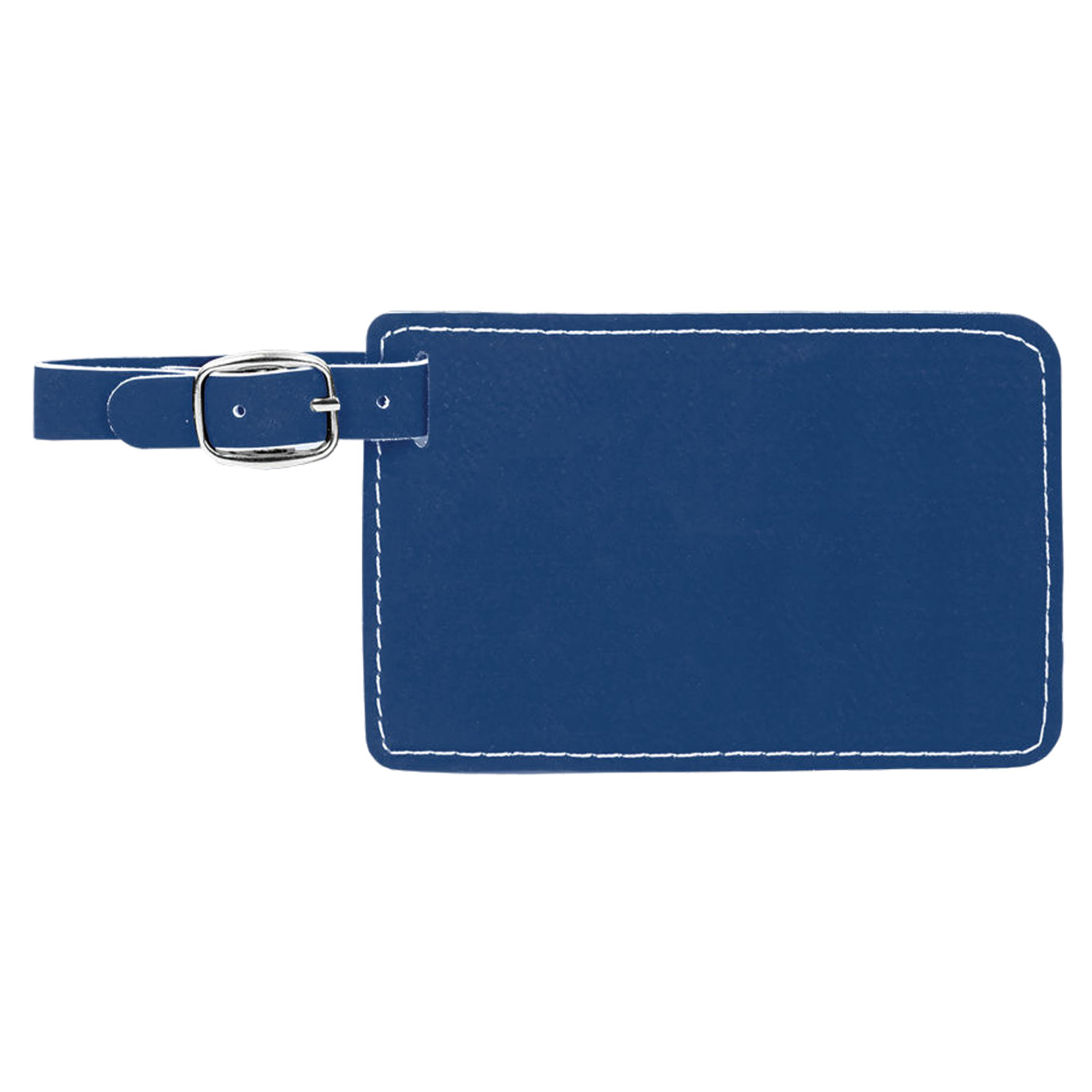 Blue/Silver Leatherette Luggage Tag 3