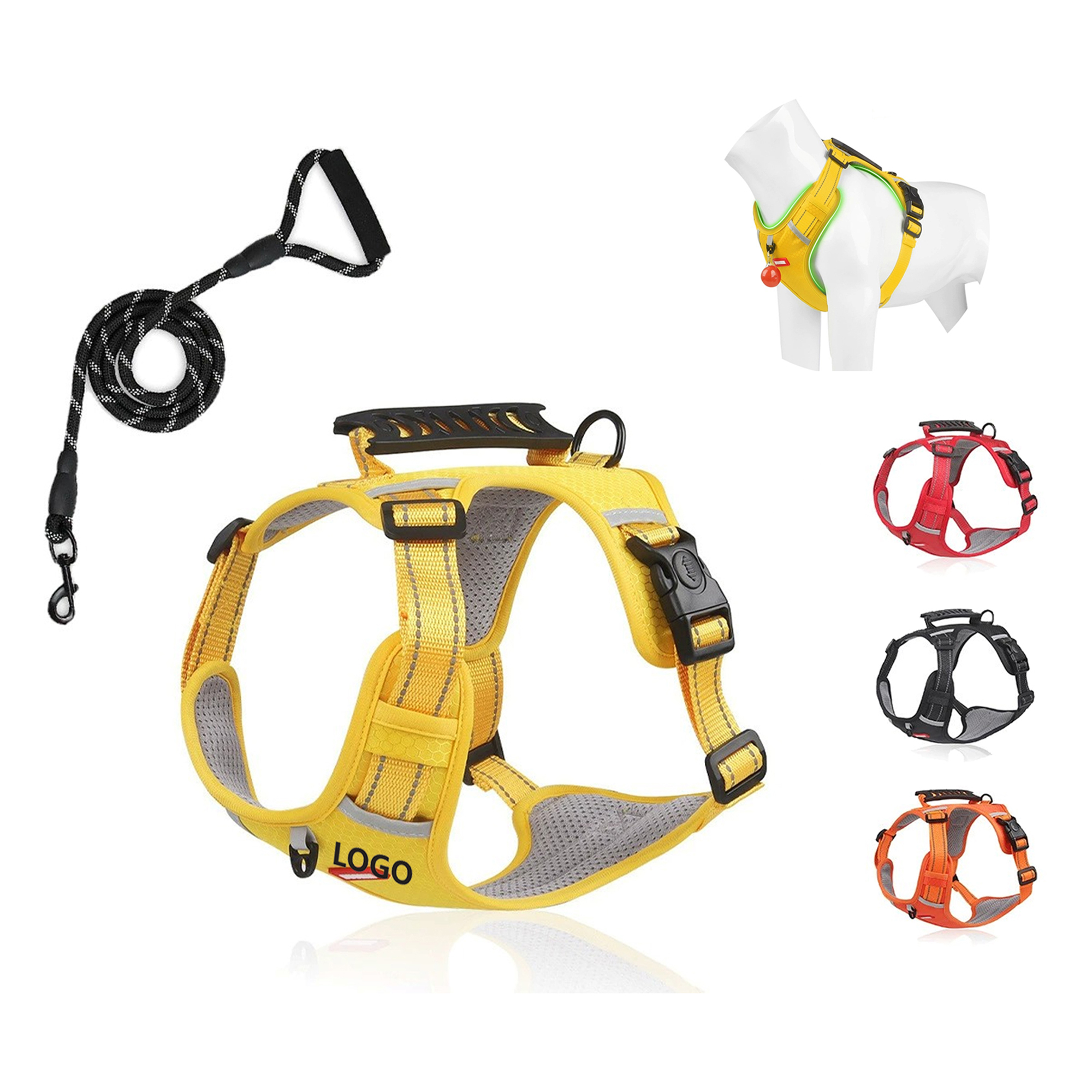 High-Brightness Reflective Dog Harness 1
