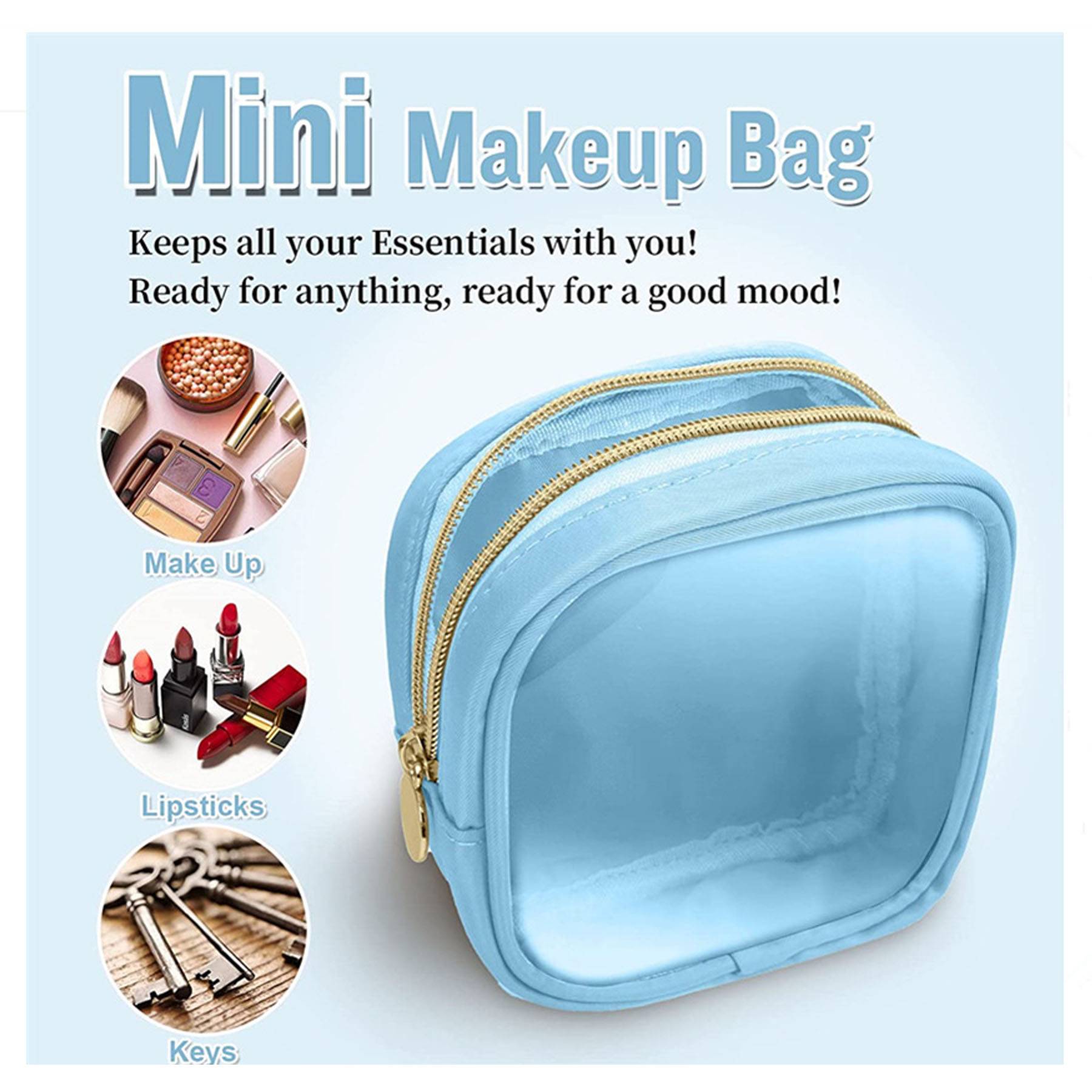 Mini Clear Travel Makeup Bag for Purse 2