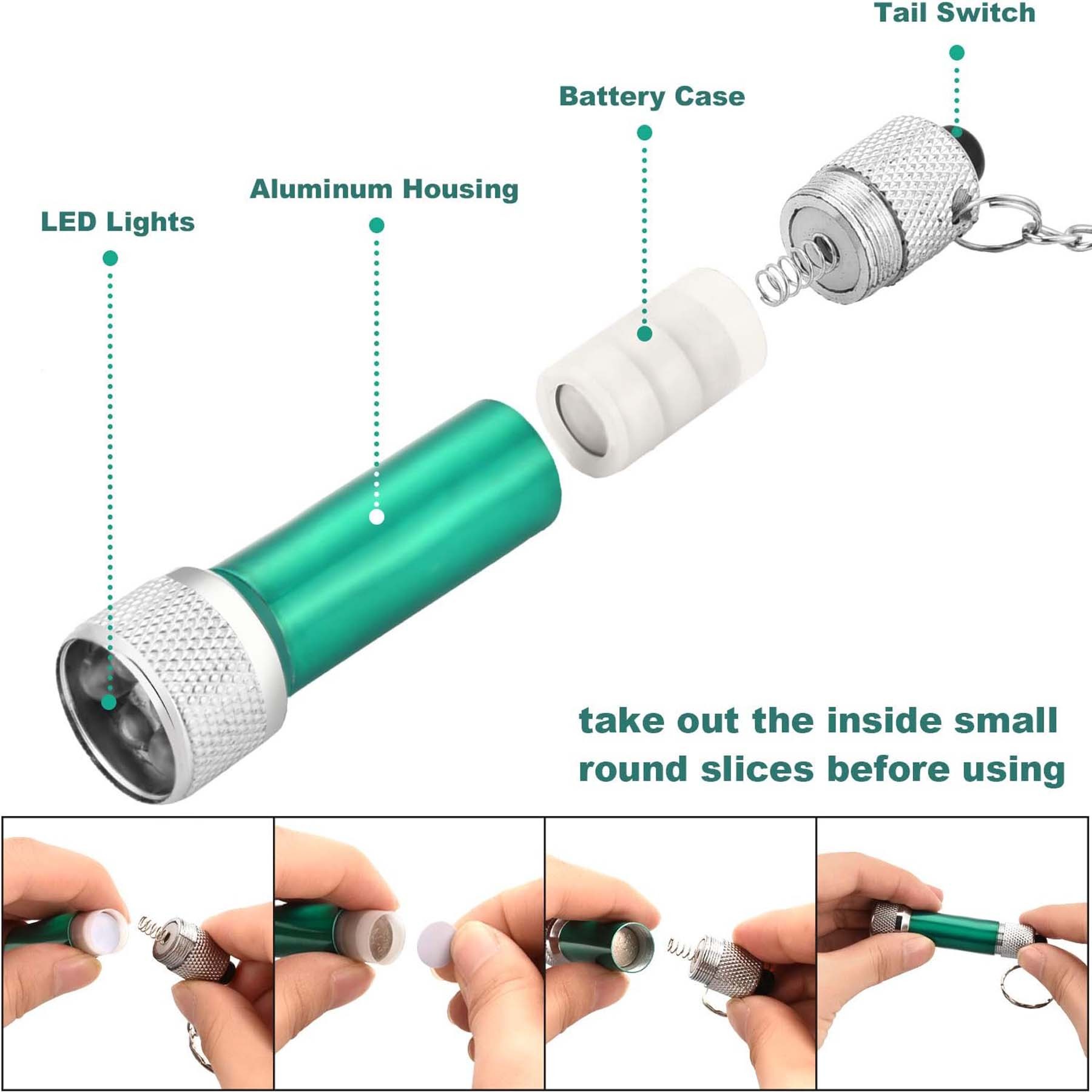 5 Led Aluminum Flashlight Keychain 5