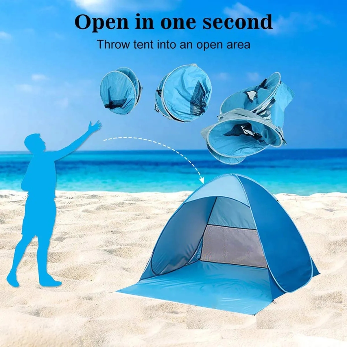 Automatic Pop Up Portable Beach Tent 4