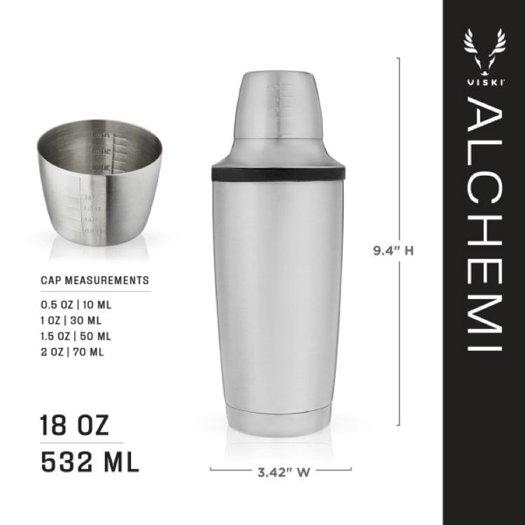 Viski® Alchemi Vacuum Insulated Shaker 4