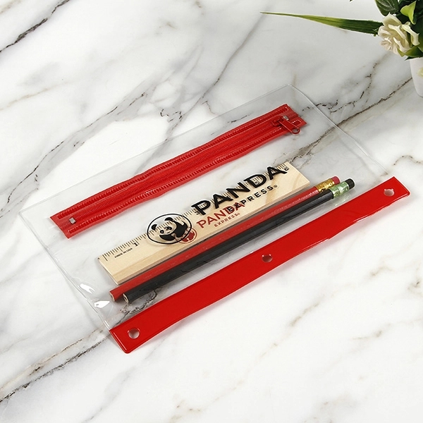 3-Ring Hole Punch Clear Pencil Pouch 4
