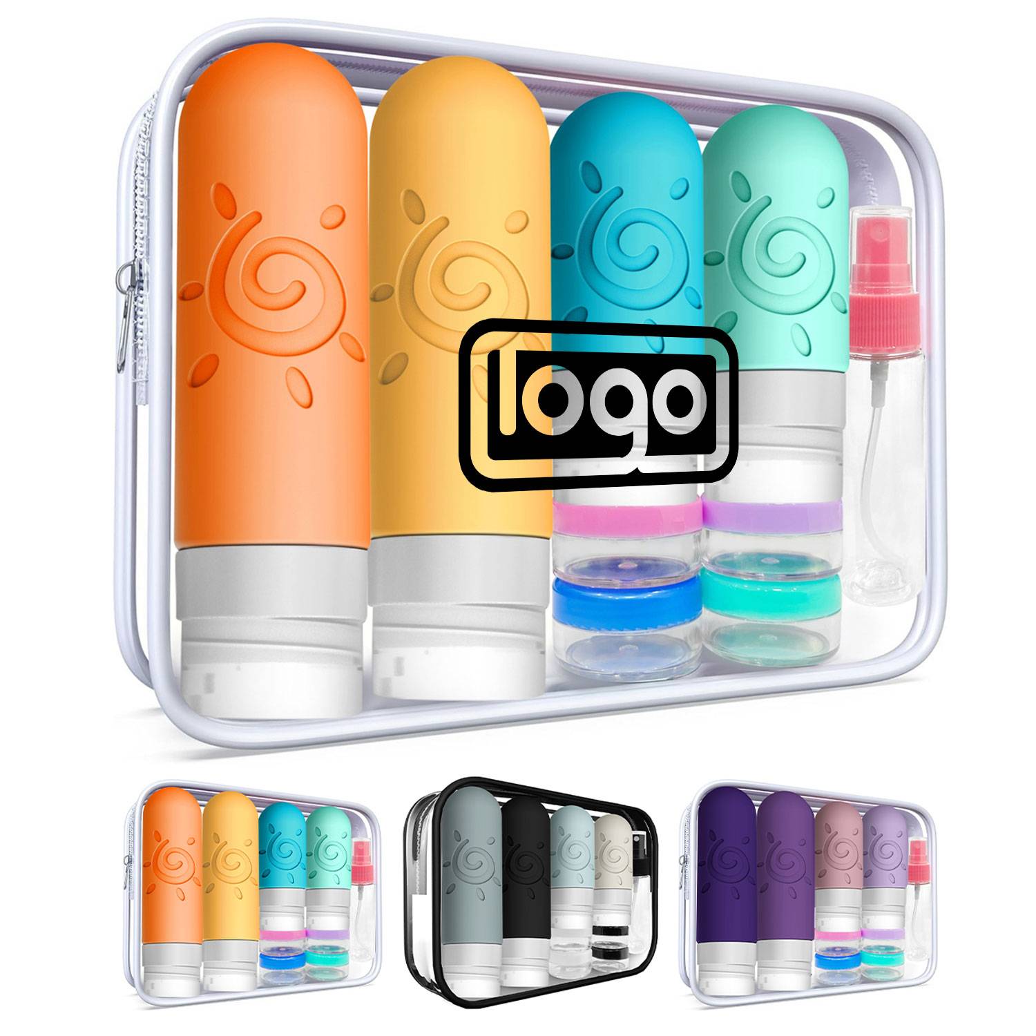 17 Pack Leakproof Silicone Travel Bottles Set 1