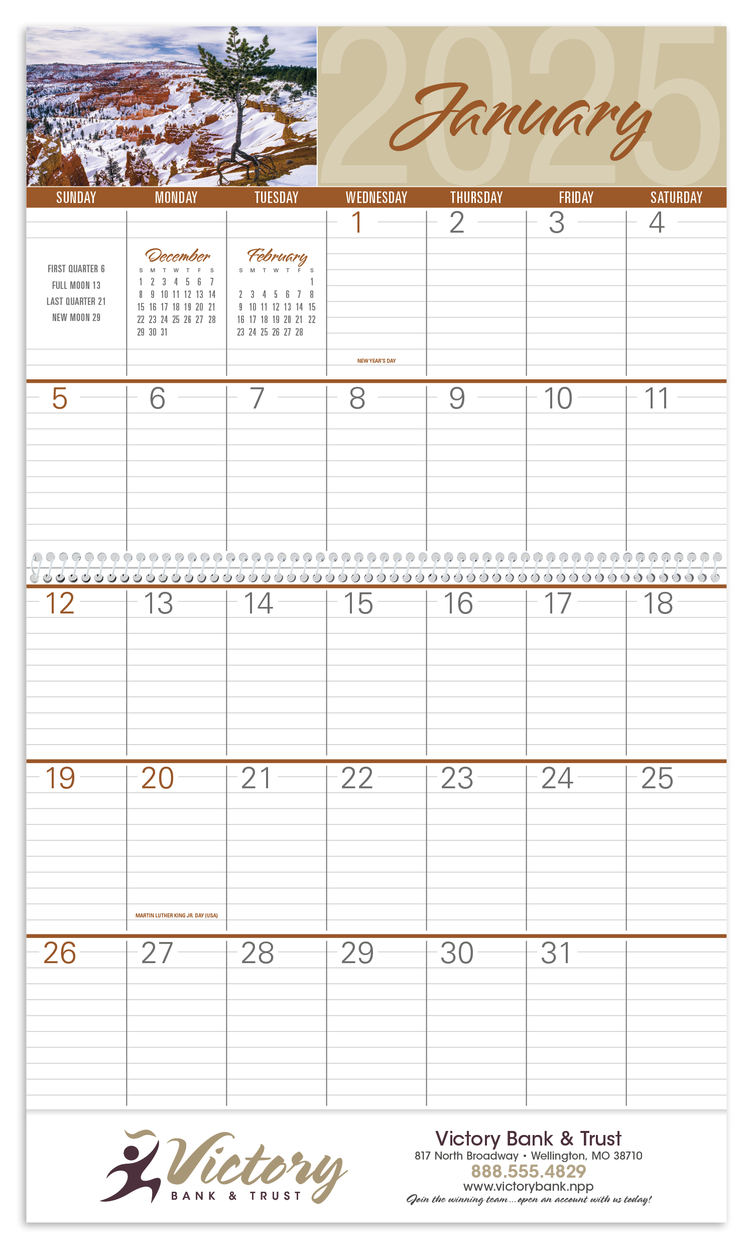 Triumph® Calendars Scenes of America Big Block Memo Calendar 43